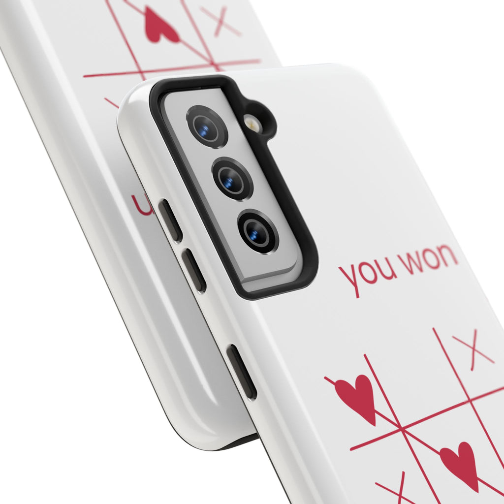 Tough Phone Case — "You Won My Heart" Tic-Tac-Toe Valentine Phone Cover