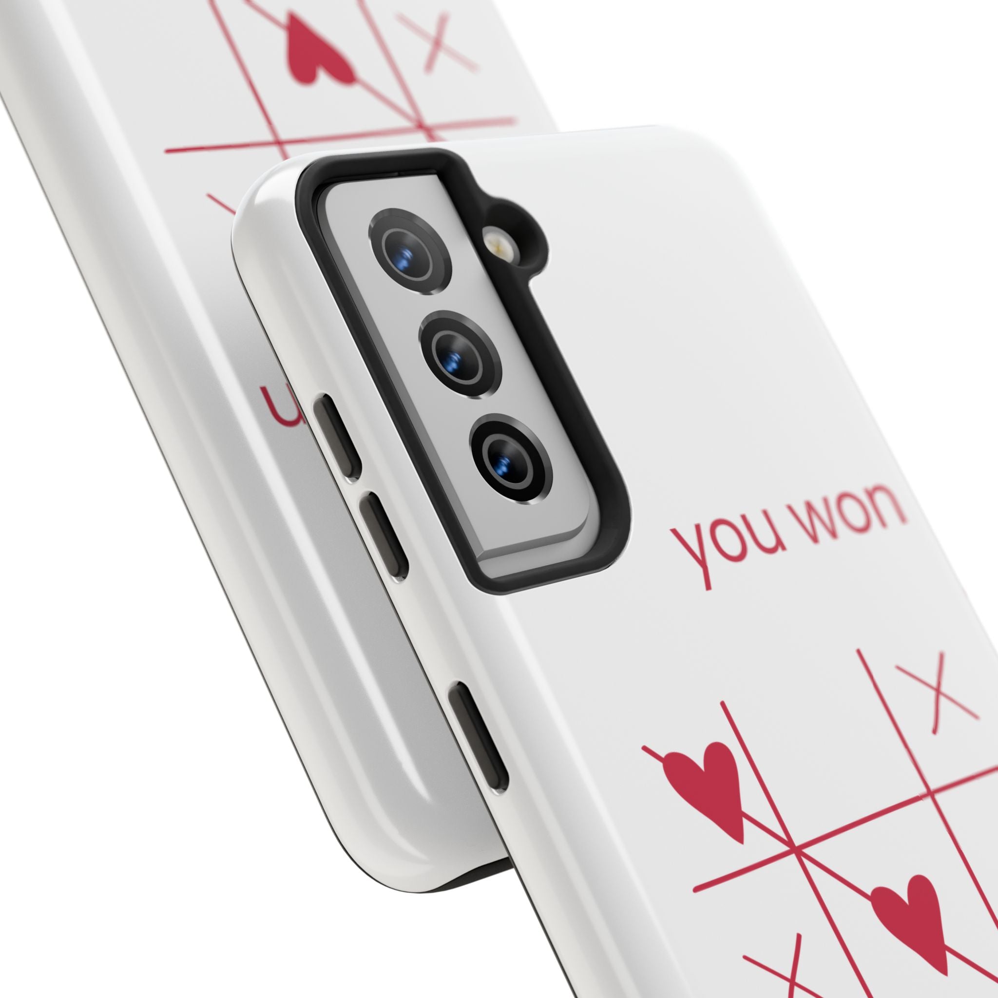 Tough Phone Case — "You Won My Heart" Tic-Tac-Toe Valentine Phone Cover