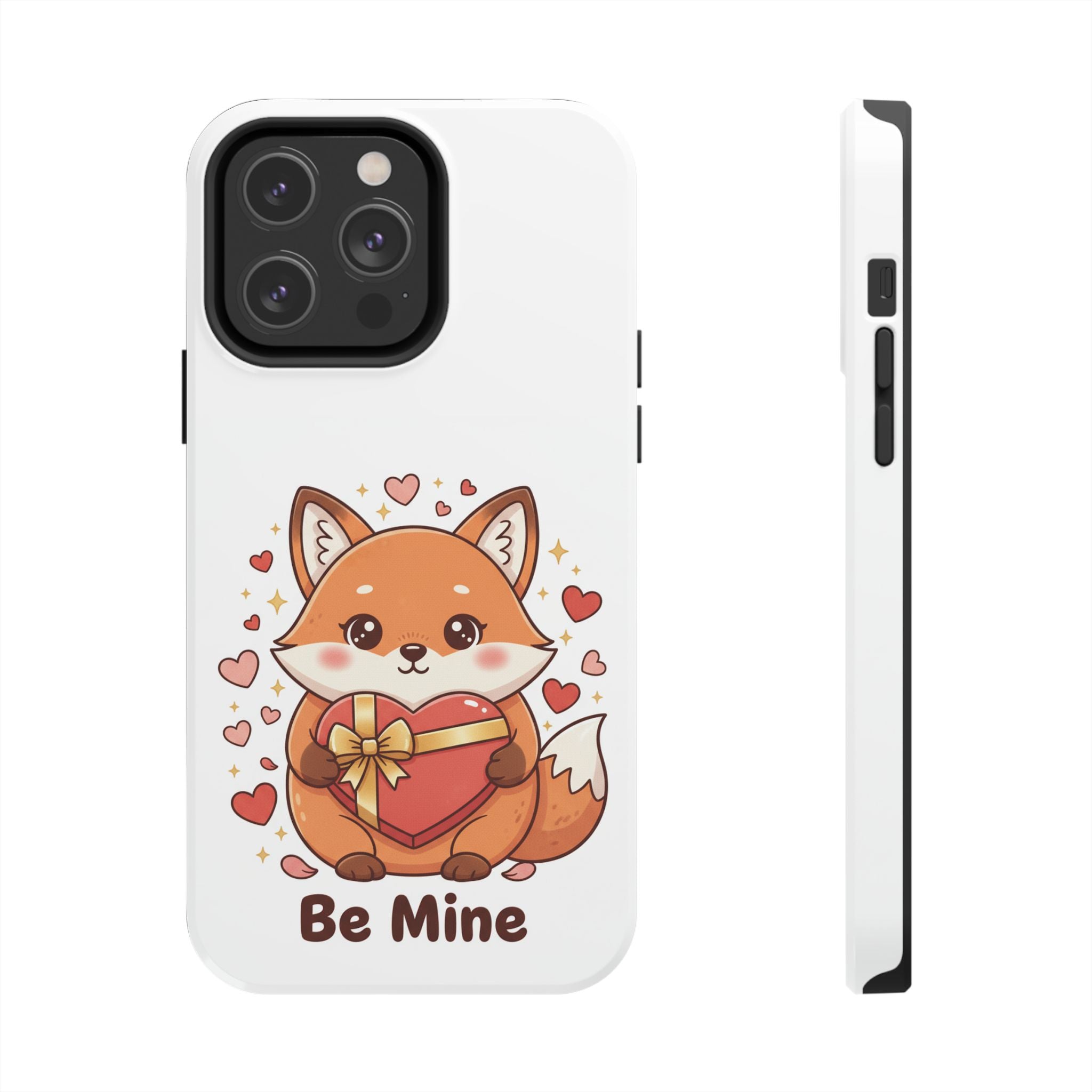 Phone Case — Cute Valentine Fox 'Be Mine' Protective Tough Case
