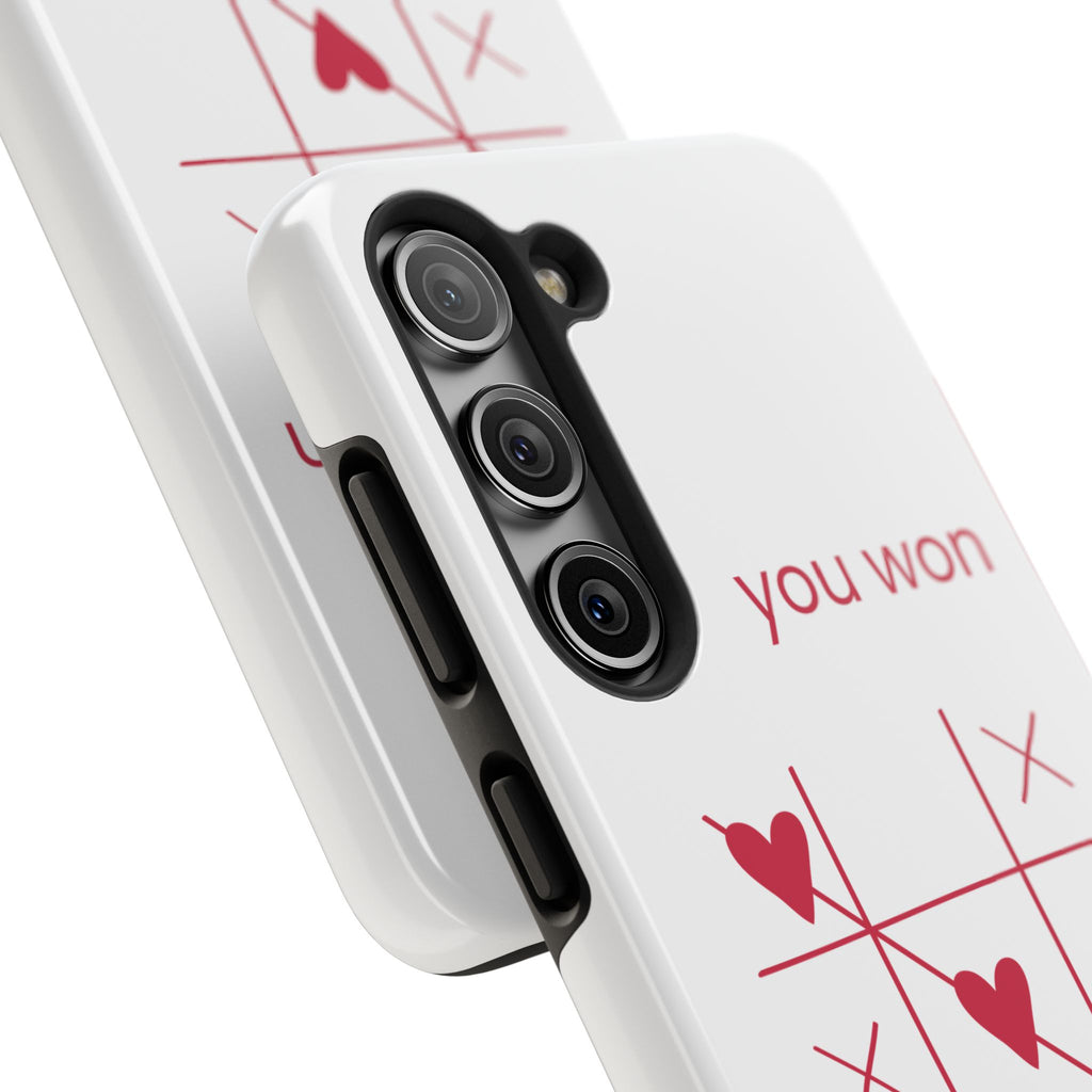 Tough Phone Case — "You Won My Heart" Tic-Tac-Toe Valentine Phone Cover