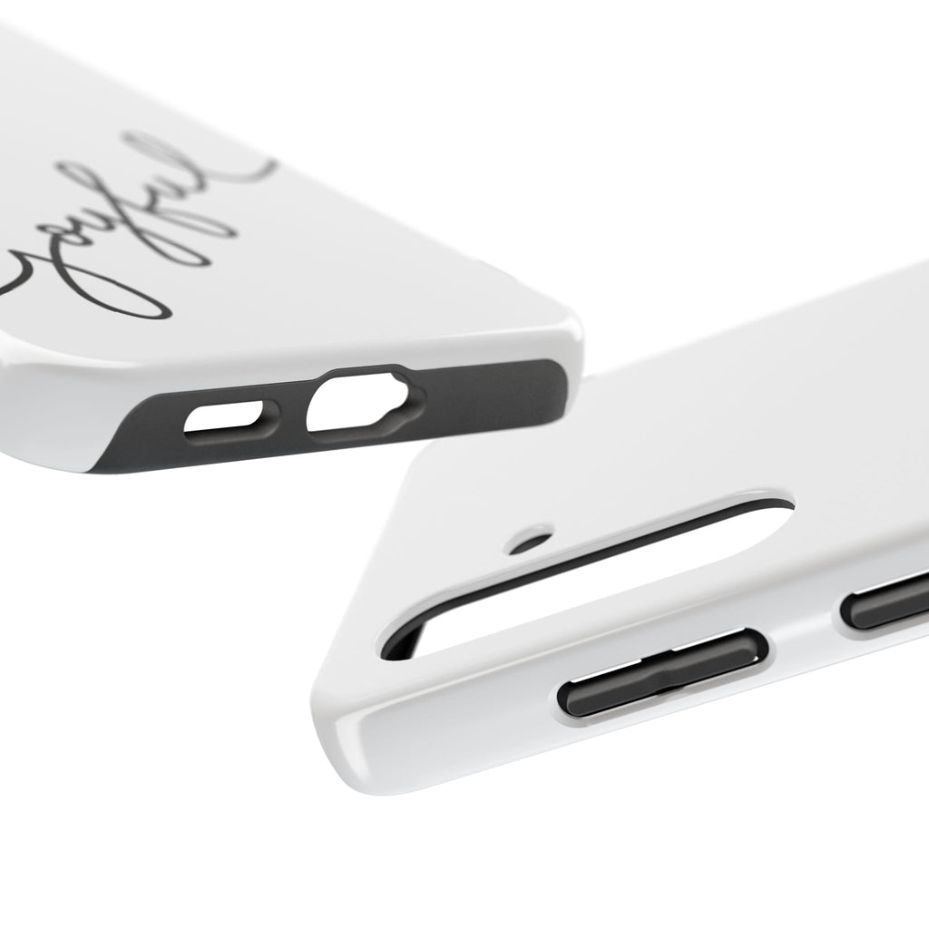 Joyful Tough Phone Case — Minimal Script Protective Phone Cover