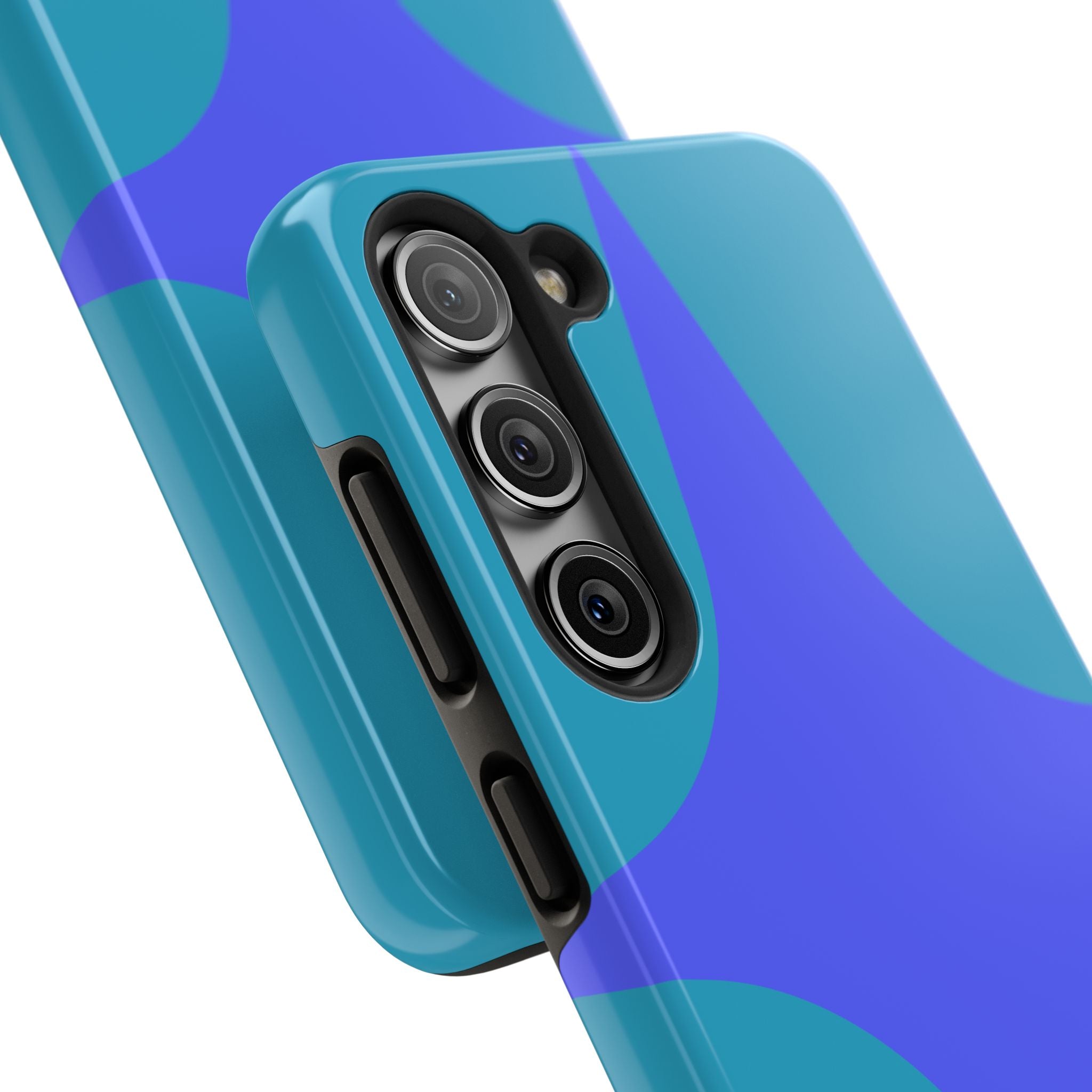 Teal & Indigo Starburst Tough Phone Case — Durable Protective Phone Case