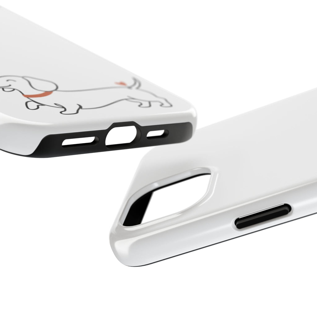 Dachshund Heart Tough Phone Case – Cute Wiener Dog Protective Phone Cover