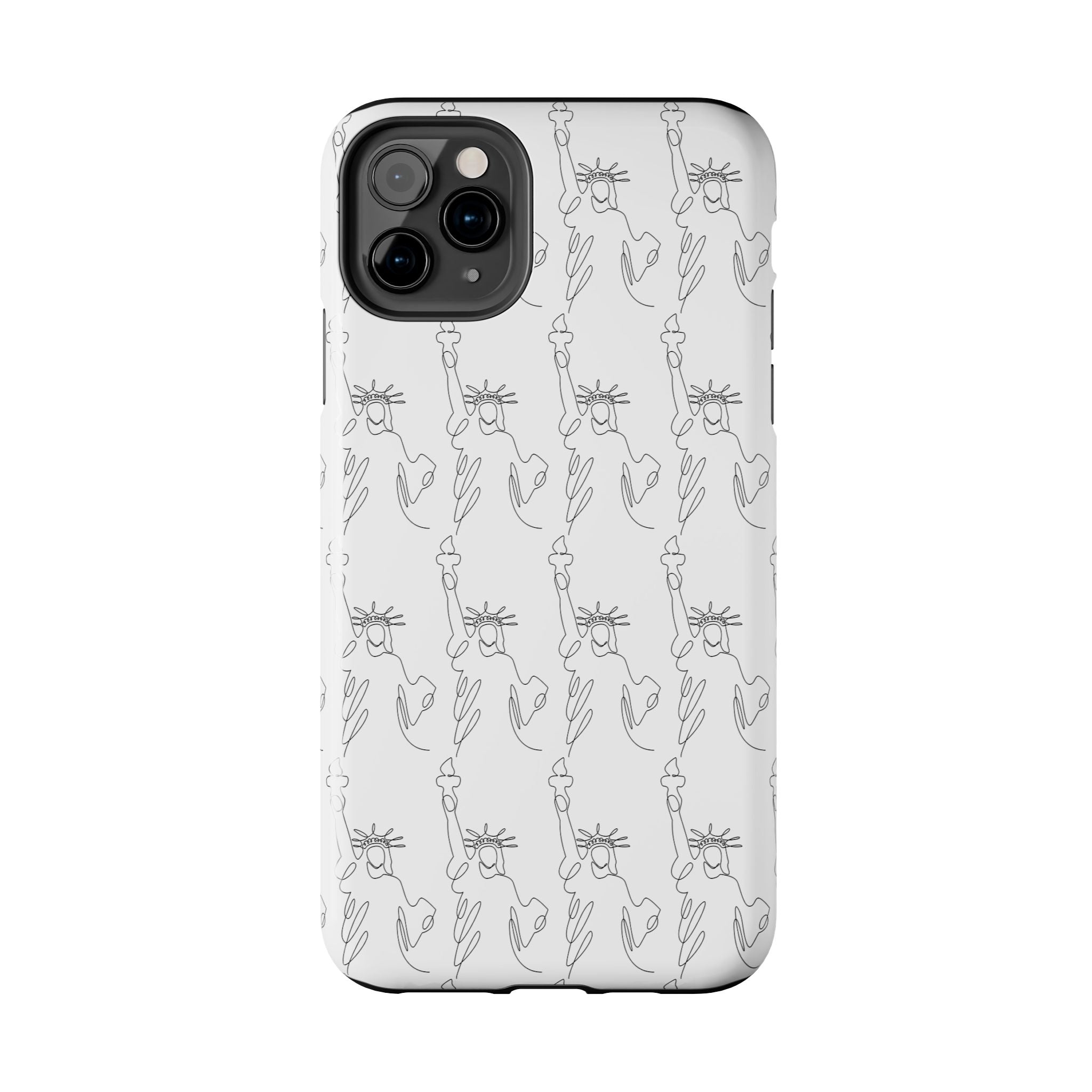 Statue of Liberty Sketch Tough Phone Case — Minimal Patriotic iPhone Cover