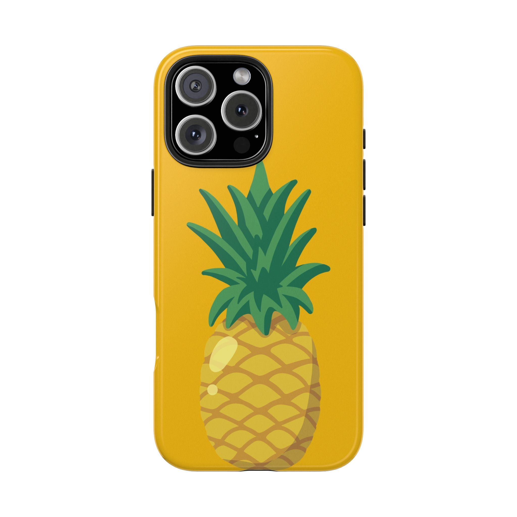 Pineapple Tough Phone Case — Bright Yellow Protective Phone Cover