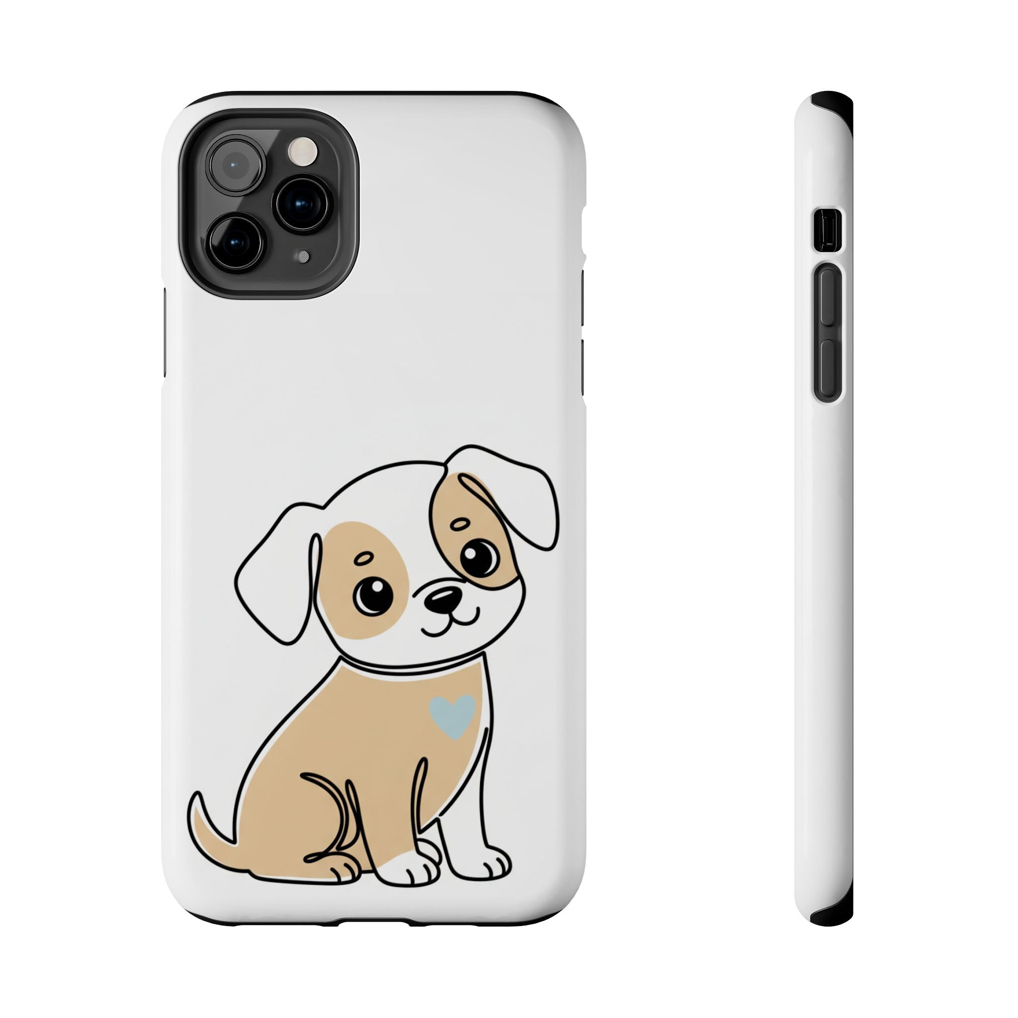 Cute Puppy Tough Phone Case – Cartoon Dog Protective Phone Cover