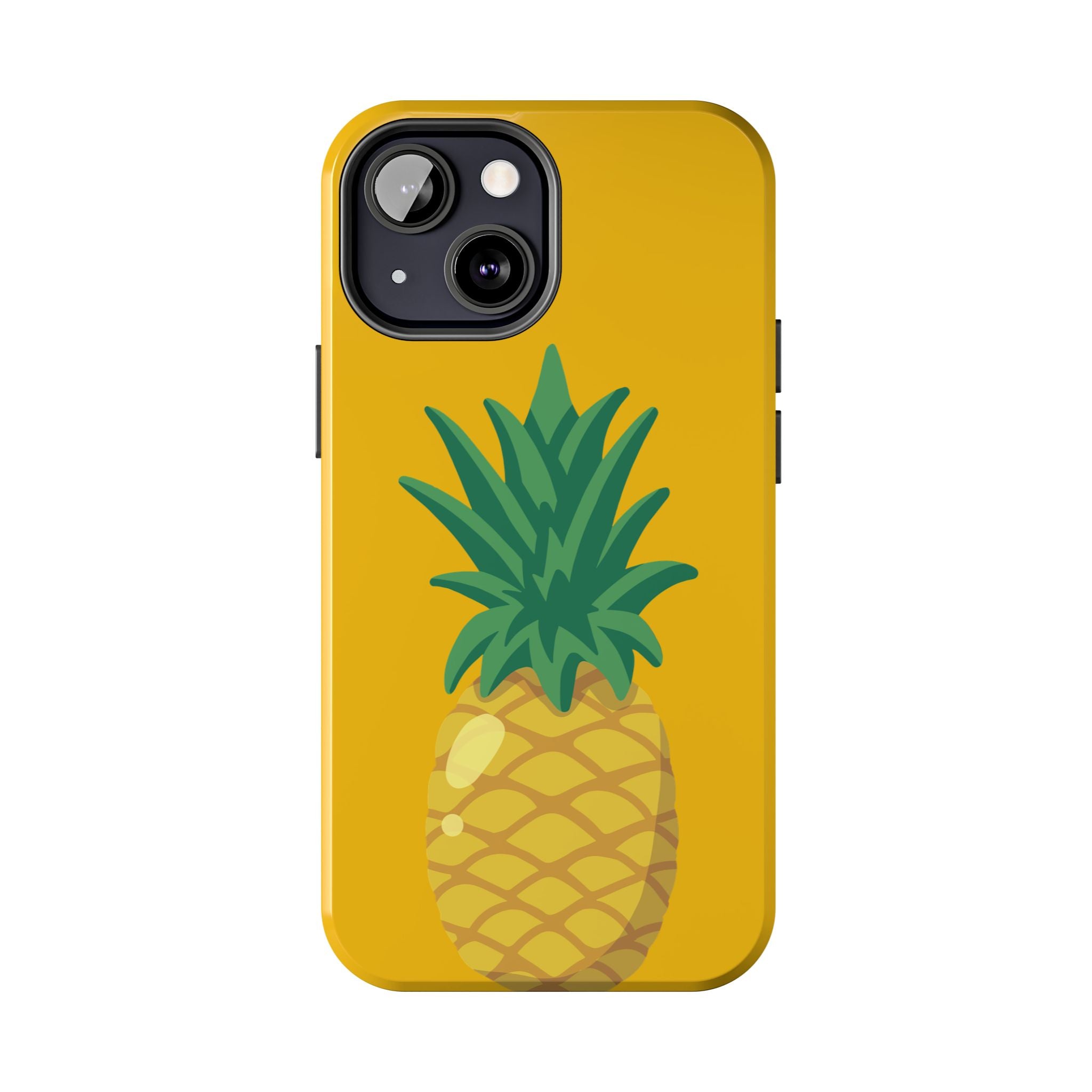 Pineapple Tough Phone Case — Bright Yellow Protective Phone Cover