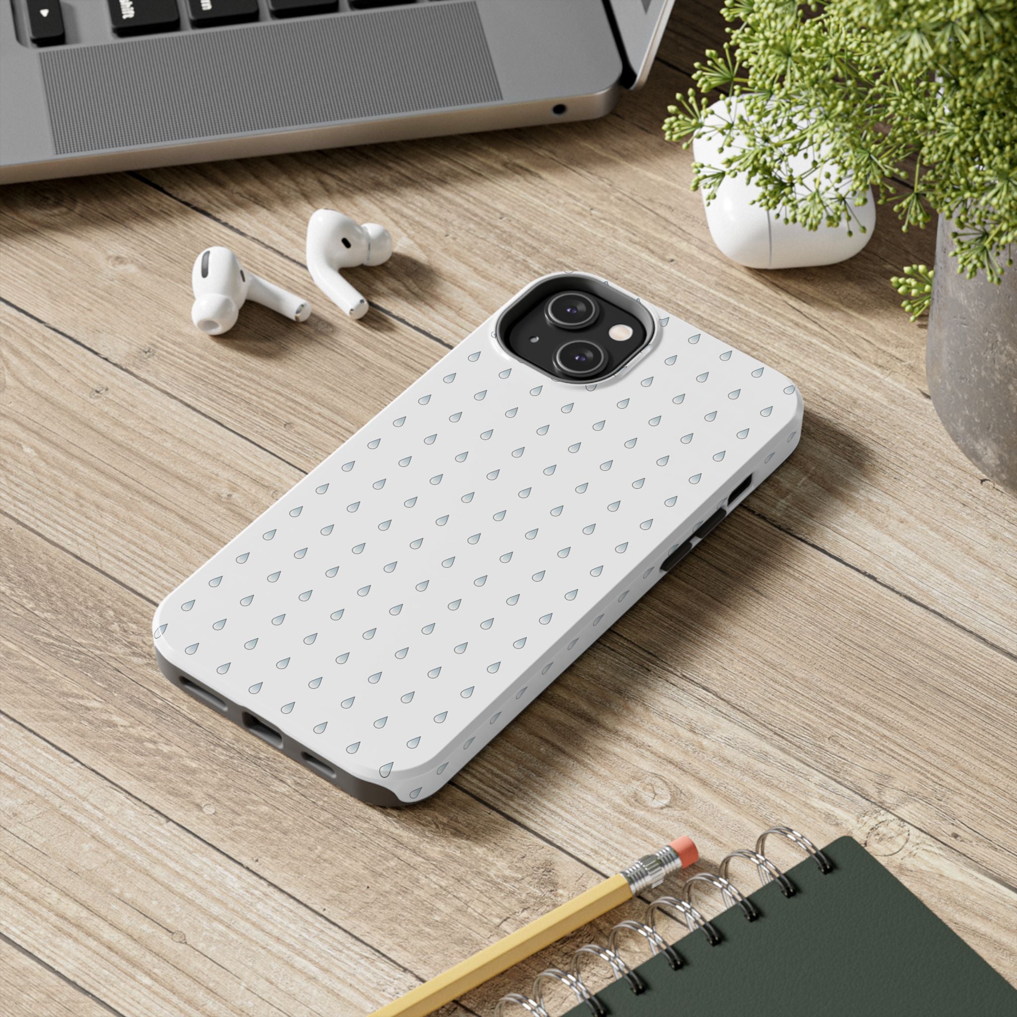 Tough Phone Case — Minimal Raindrop Protective Cover