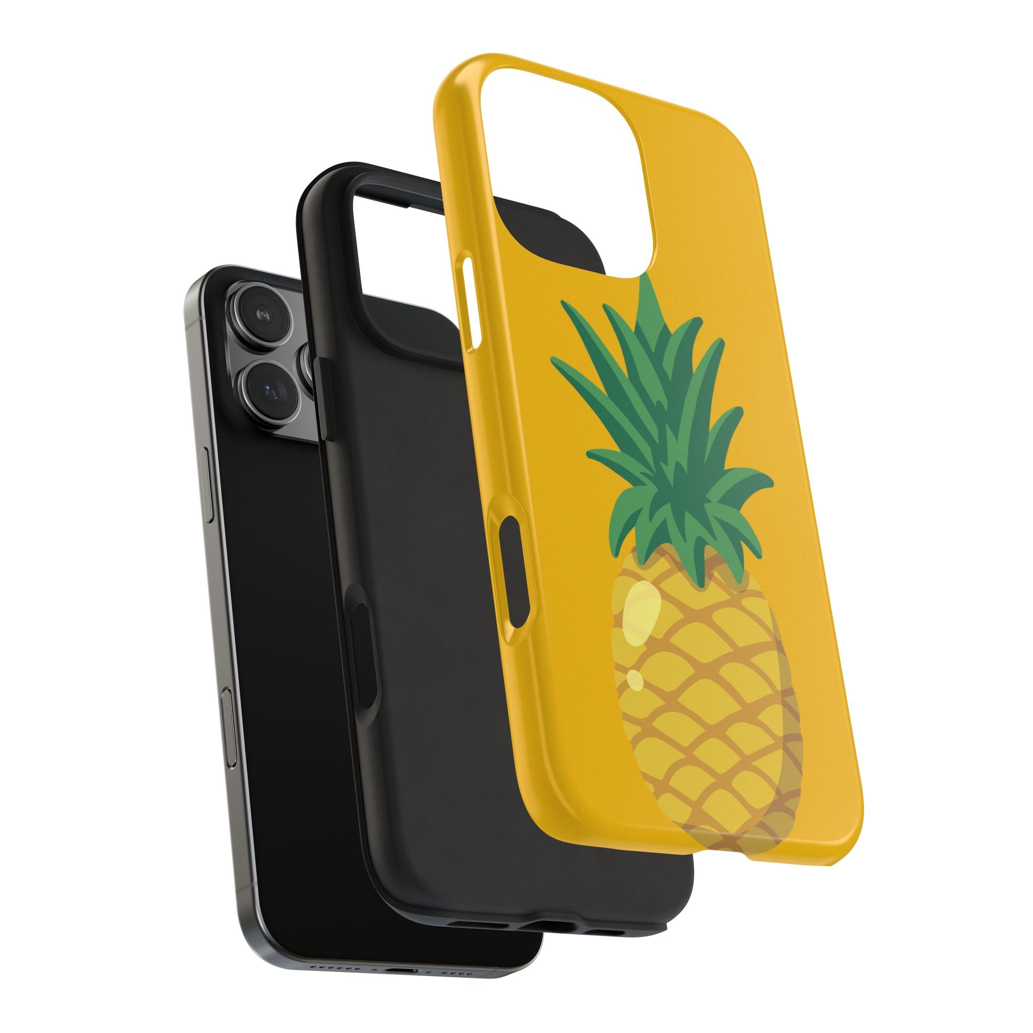 Pineapple Tough Phone Case — Bright Yellow Protective Phone Cover