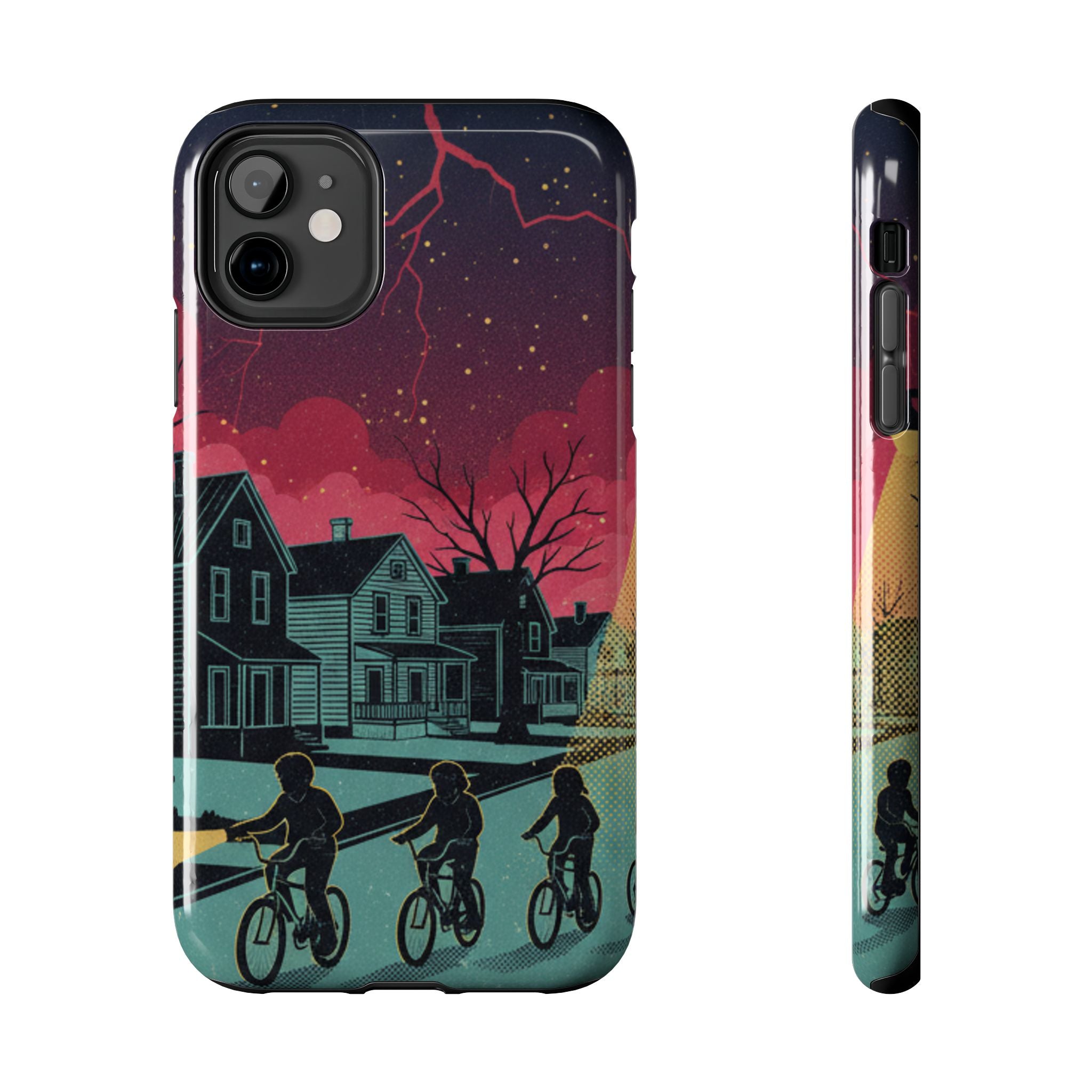 Tough Phone Case — Nostalgic Night Bike Ride Sky Design