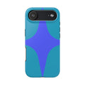 Teal & Indigo Starburst Tough Phone Case — Durable Protective Phone Case