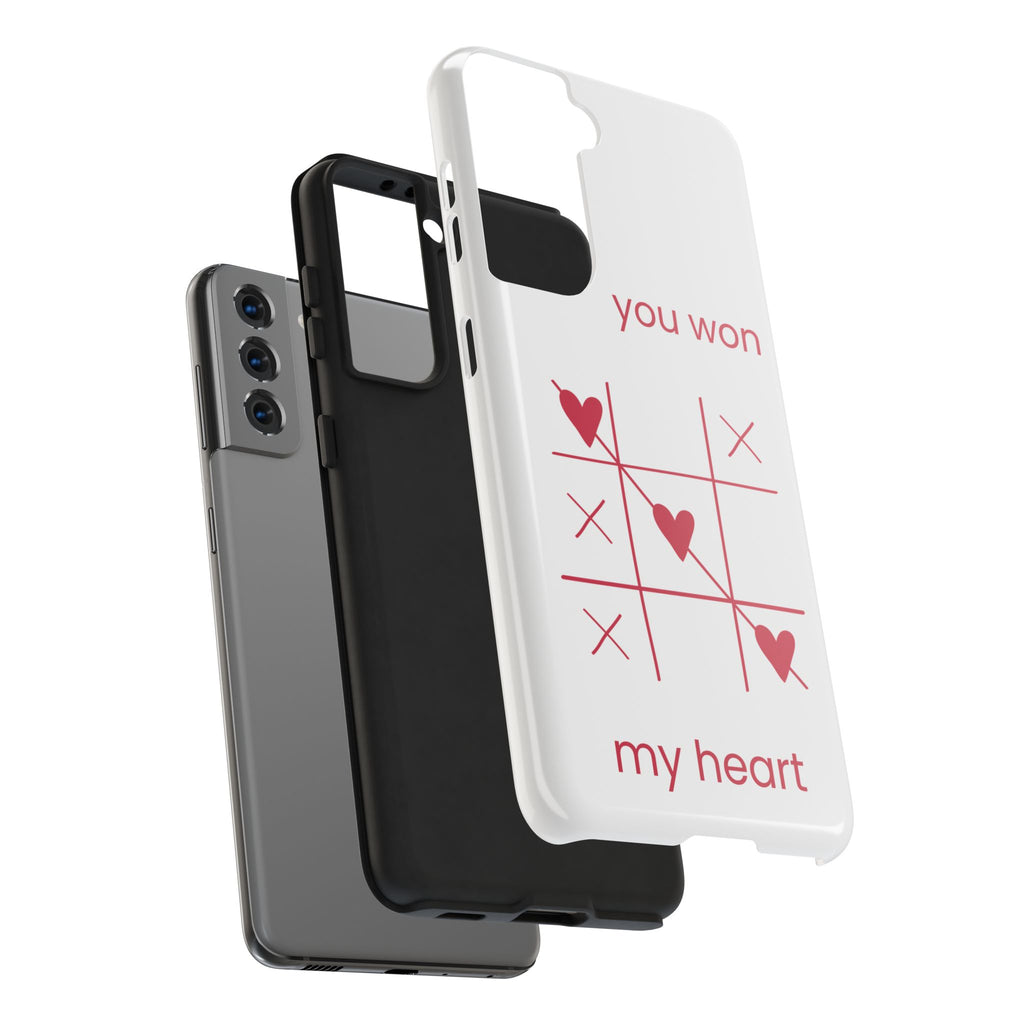 Tough Phone Case — "You Won My Heart" Tic-Tac-Toe Valentine Phone Cover