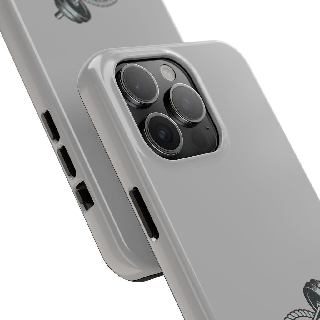 Fitness Gear Tough Phone Case — Dumbbells, Kettlebells & Jump Rope Design