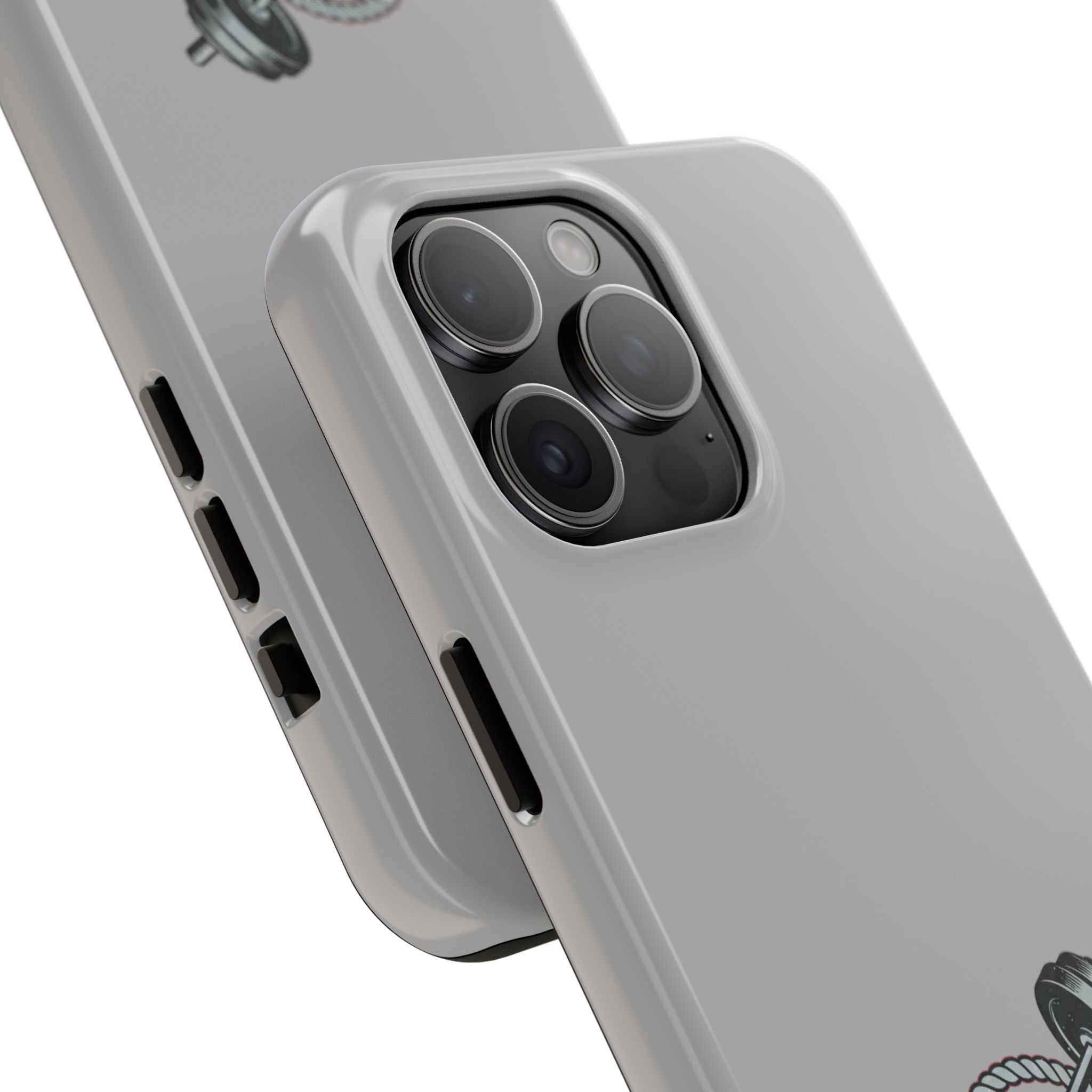 Fitness Gear Tough Phone Case — Dumbbells, Kettlebells & Jump Rope Design