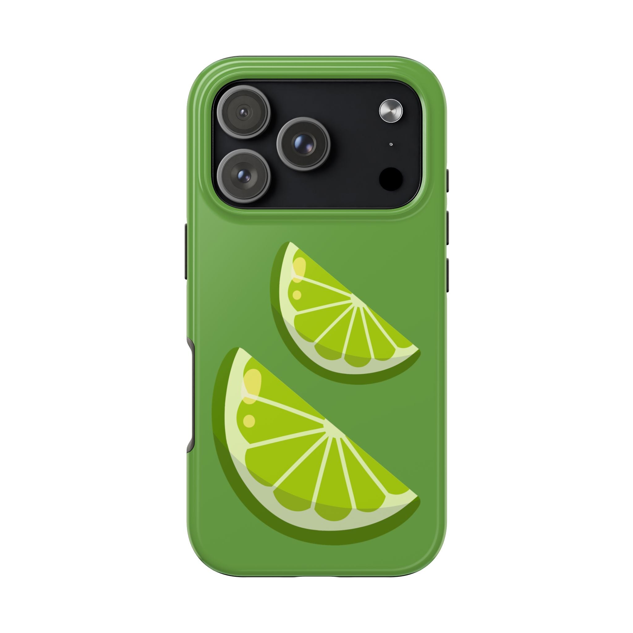 Lime Slice Tough Phone Case — Bright Green Citrus Protective Cover