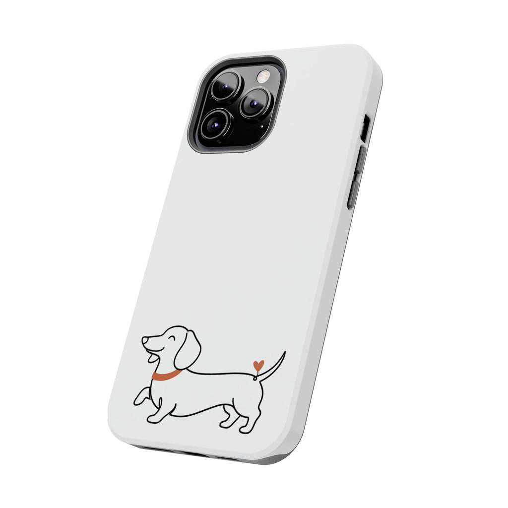 Dachshund Heart Tough Phone Case – Cute Wiener Dog Protective Phone Cover