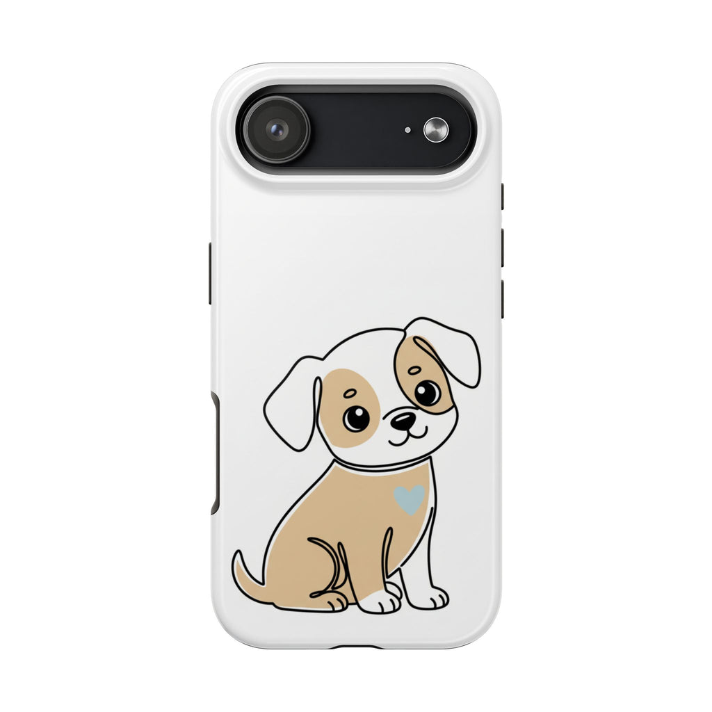 Cute Puppy Tough Phone Case – Cartoon Dog Protective Phone Cover