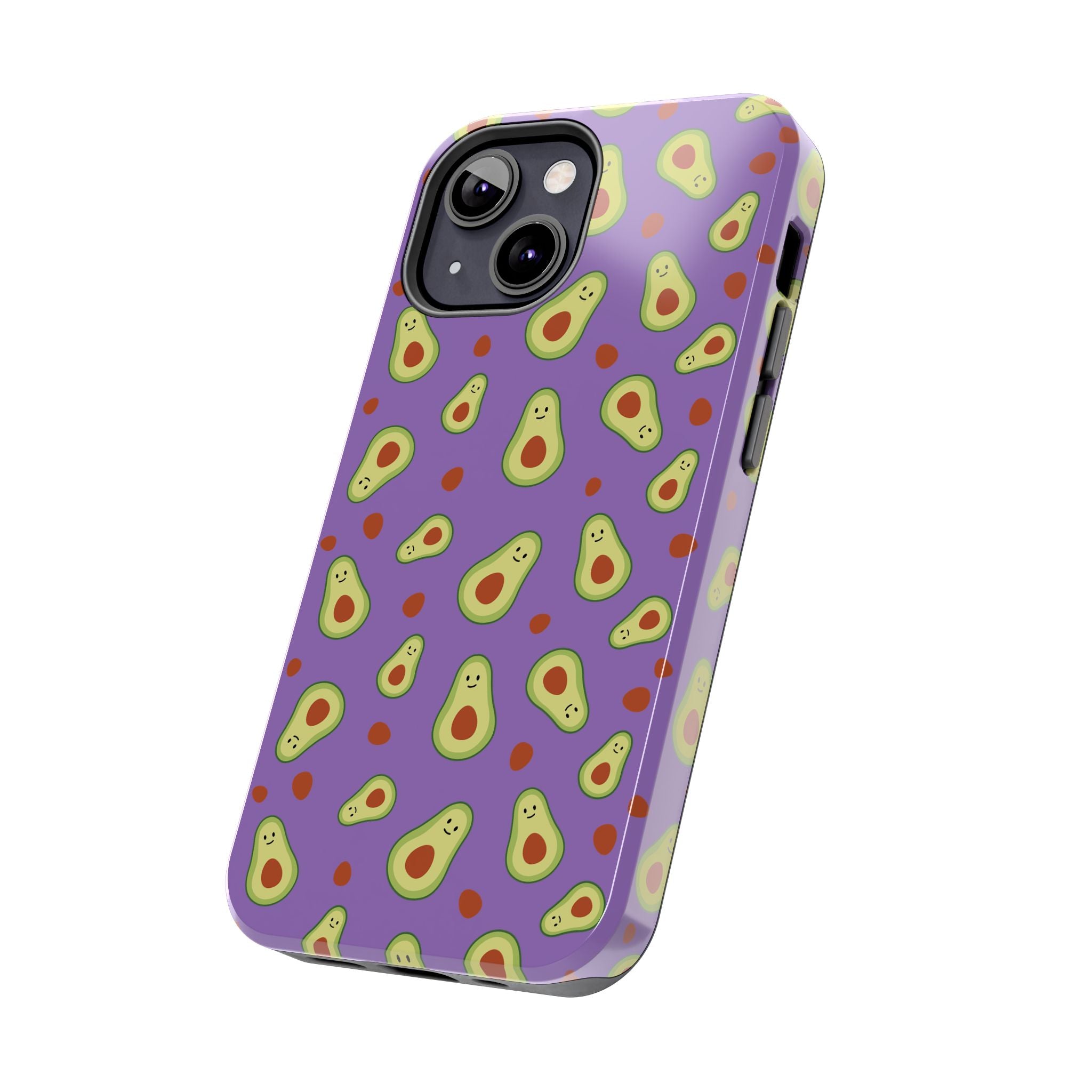 Avocado Pattern Tough Phone Case — Cute Purple Avocado Phone Cover