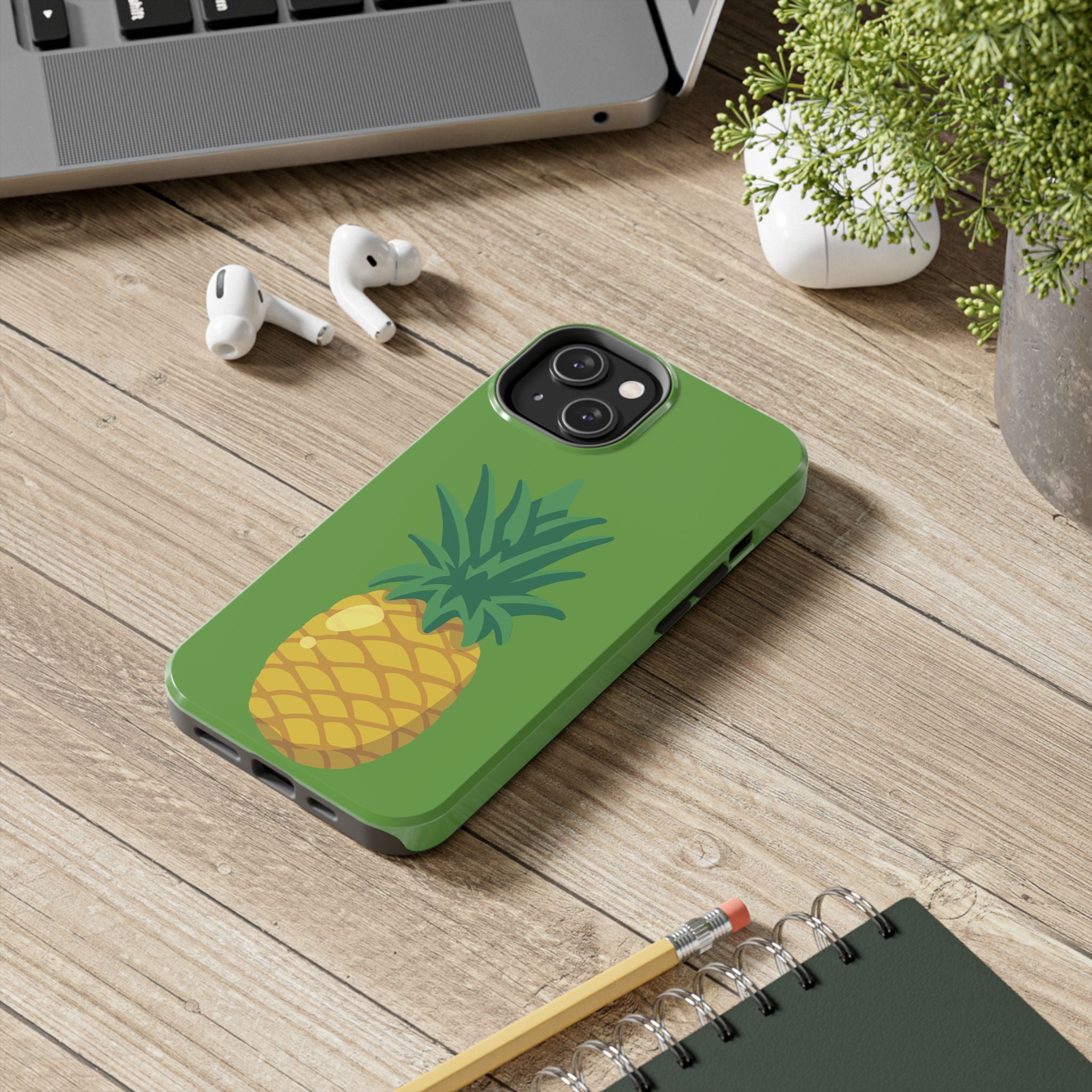 Pineapple Tough Phone Case — Tropical Green Protective Phone Cover