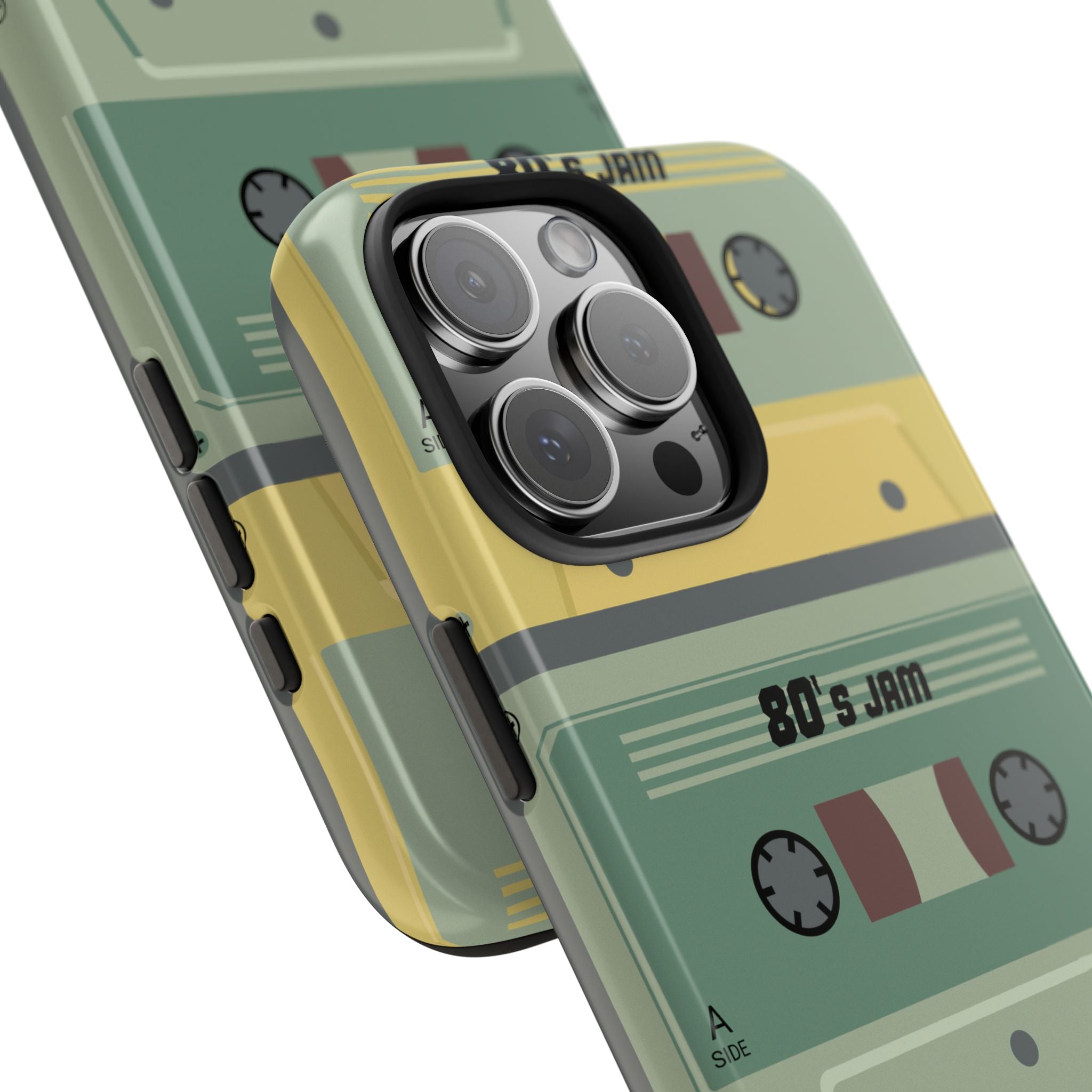 Retro 80s Cassette Tough Phone Case — "80's Jam" Vintage Tape Design