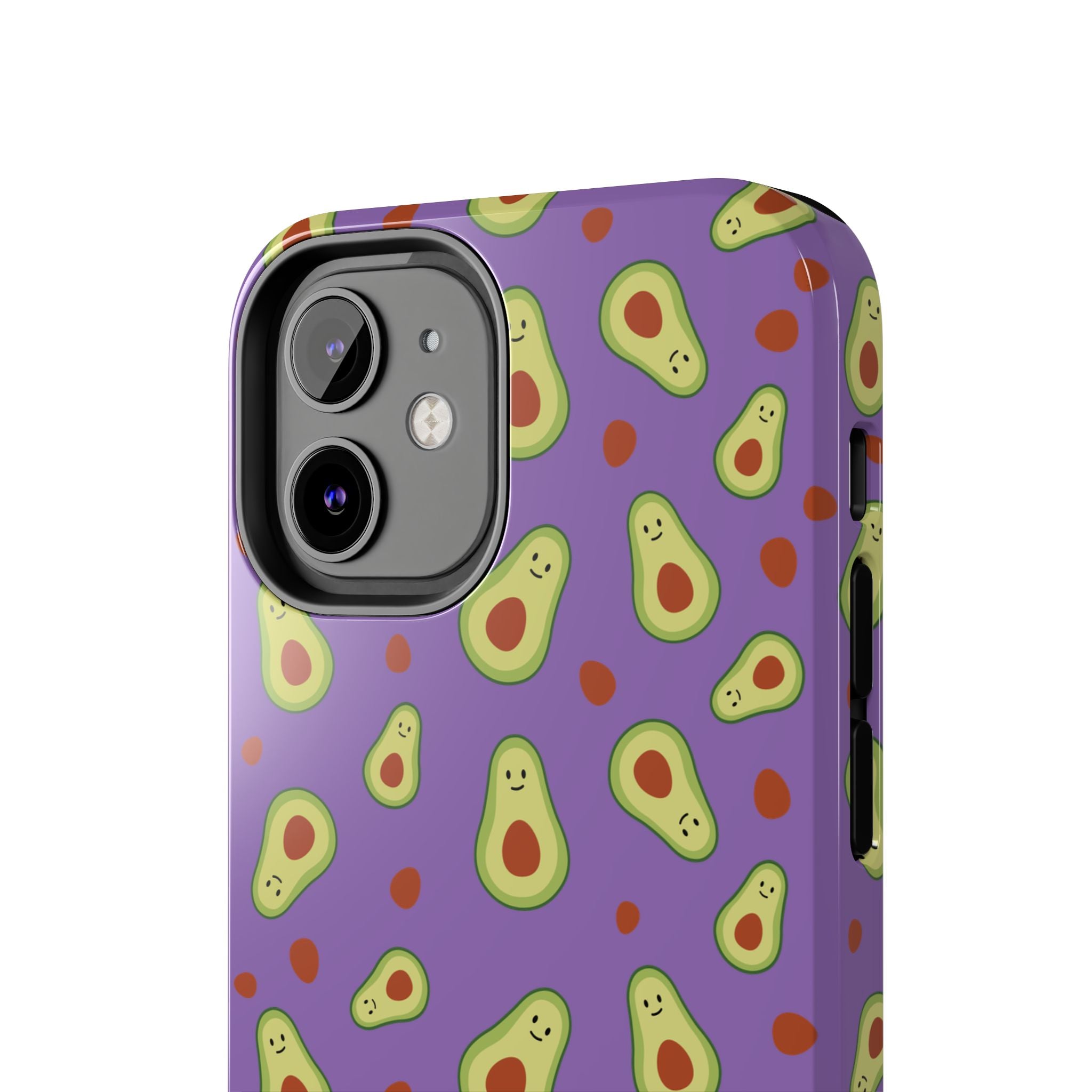 Avocado Pattern Tough Phone Case — Cute Purple Avocado Phone Cover