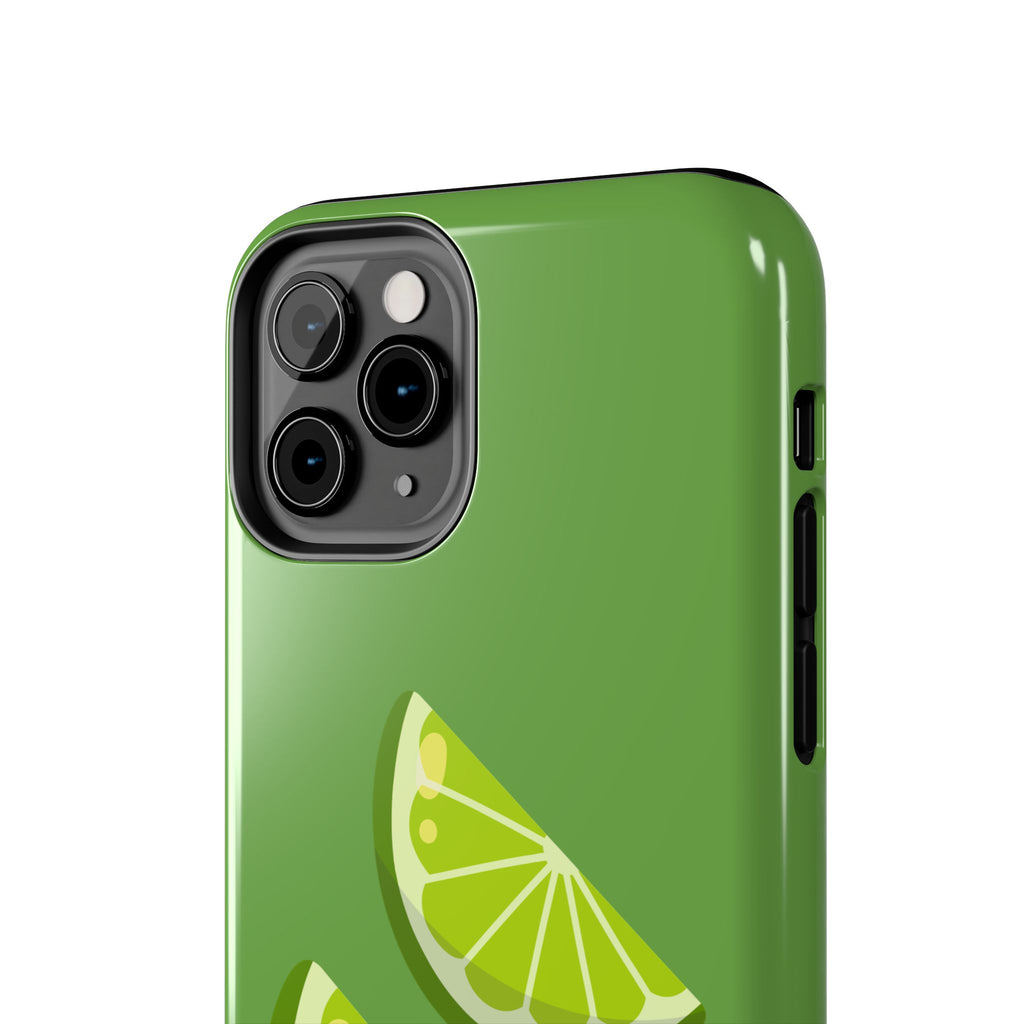 Lime Slice Tough Phone Case — Bright Green Citrus Protective Cover