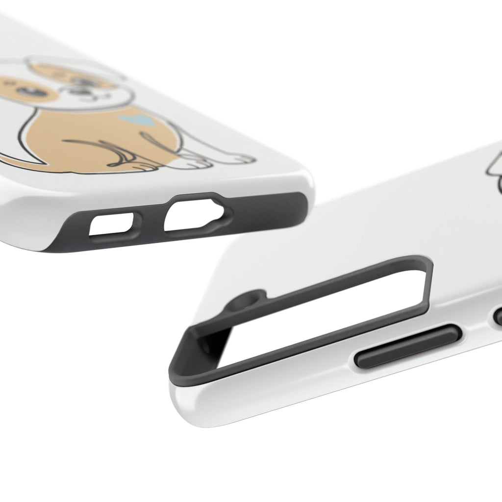 Cute Puppy Tough Phone Case – Cartoon Dog Protective Phone Cover