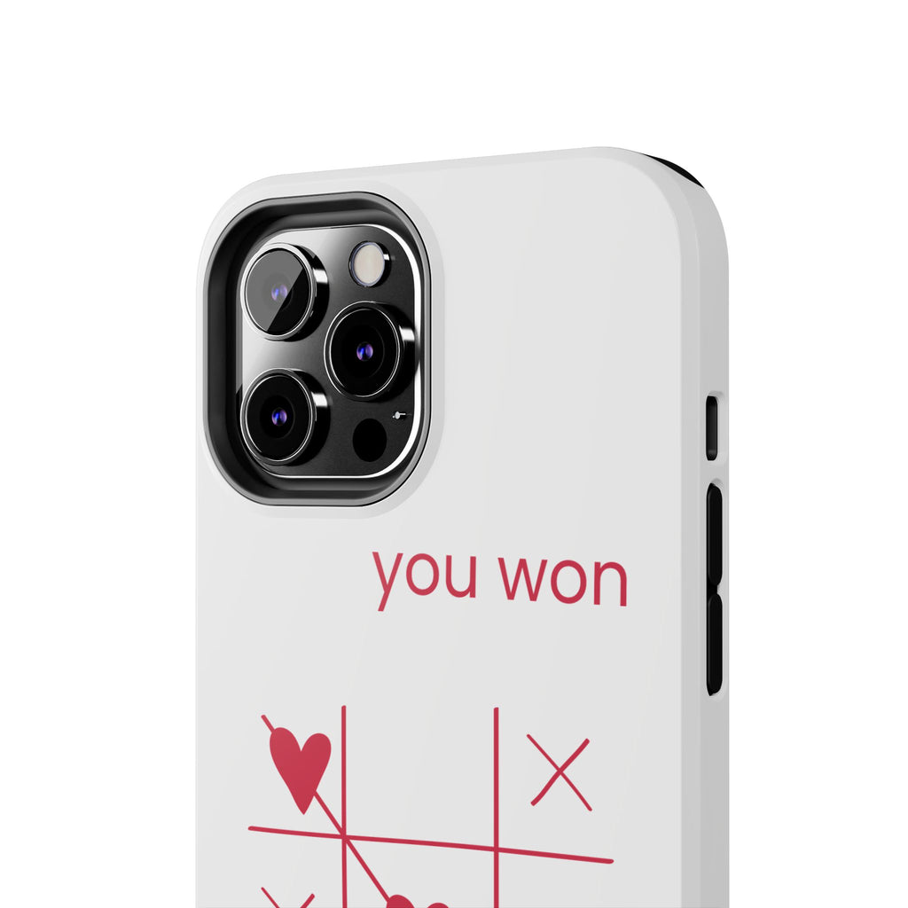 Tough Phone Case — "You Won My Heart" Tic-Tac-Toe Valentine Phone Cover