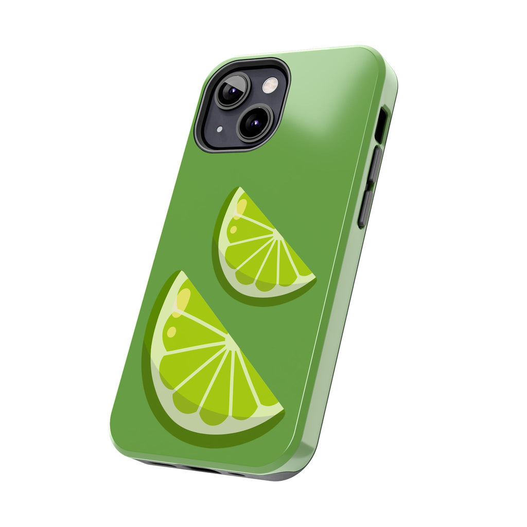 Lime Slice Tough Phone Case — Bright Green Citrus Protective Cover