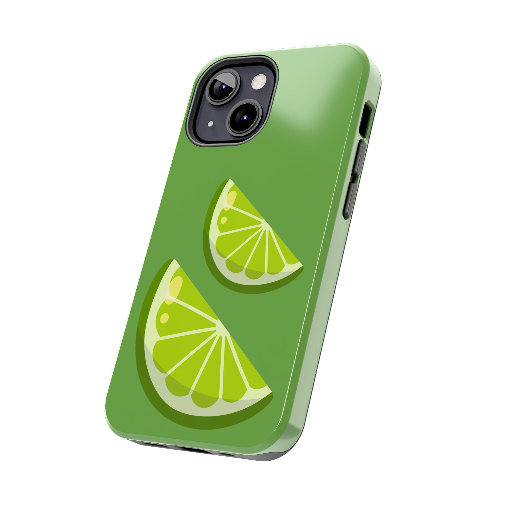 Lime Slice Tough Phone Case — Bright Green Citrus Protective Cover