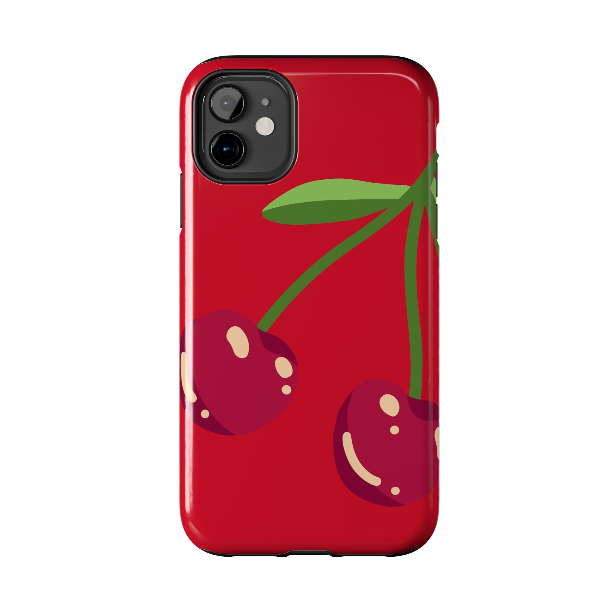Cherry Red Tough Phone Case — Cute Retro Fruit iPhone Case