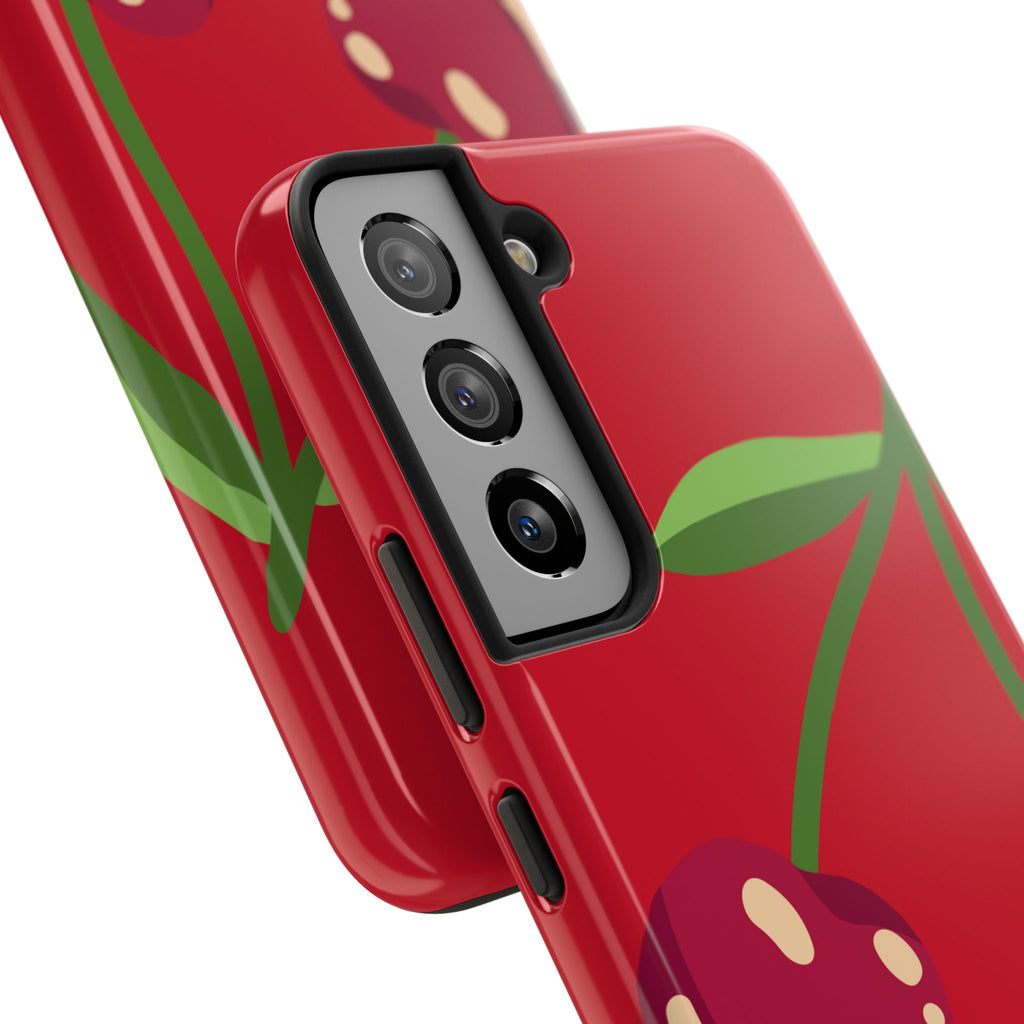 Cherry Red Tough Phone Case — Cute Retro Fruit iPhone Case