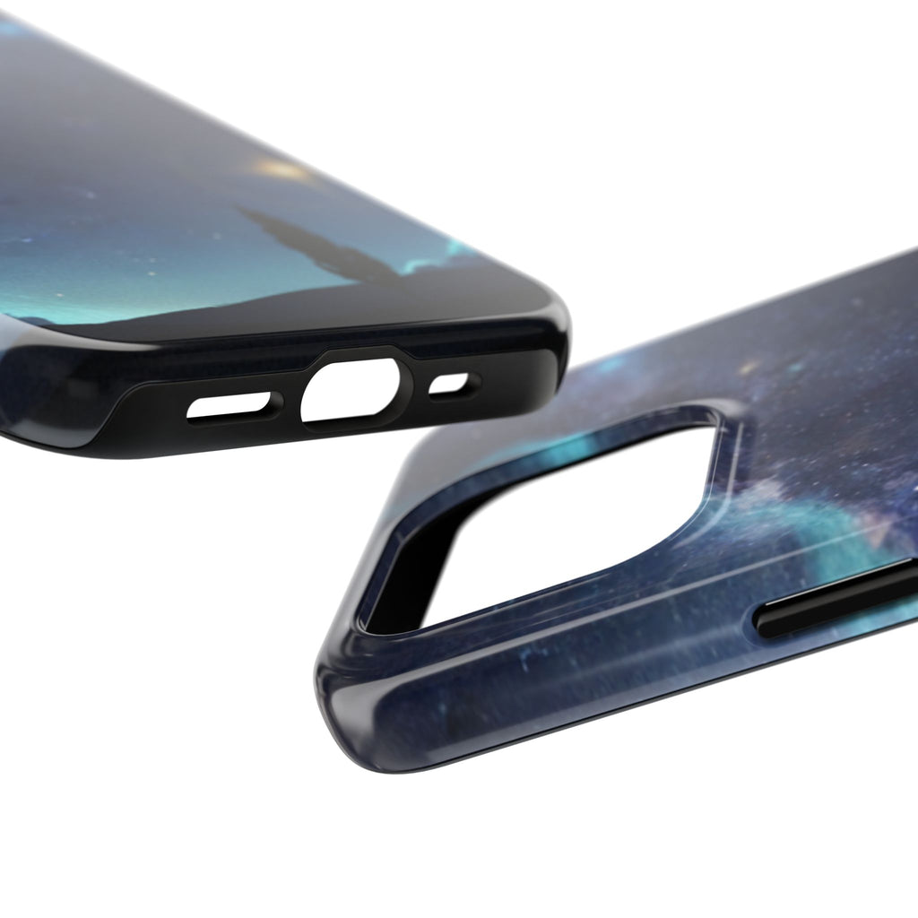 Galaxy Night Sky Tough Phone Case — Starry Landscape Protective Phone Cover