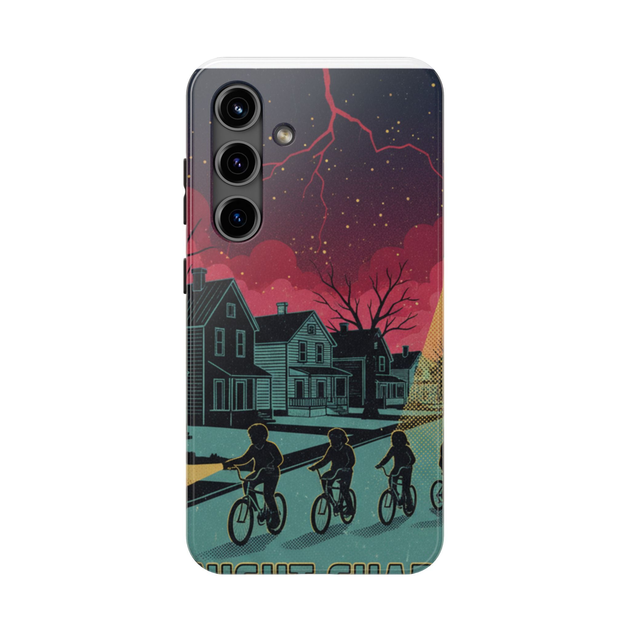 Tough Phone Case — Nostalgic Night Bike Ride Sky Design