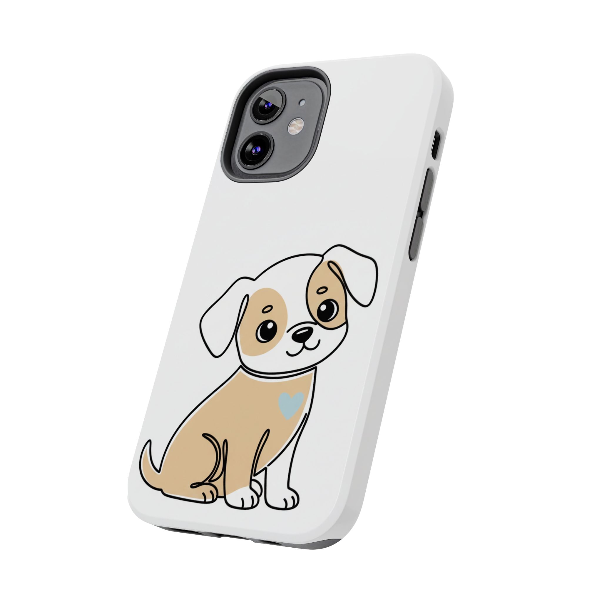 Cute Puppy Tough Phone Case – Cartoon Dog Protective Phone Cover