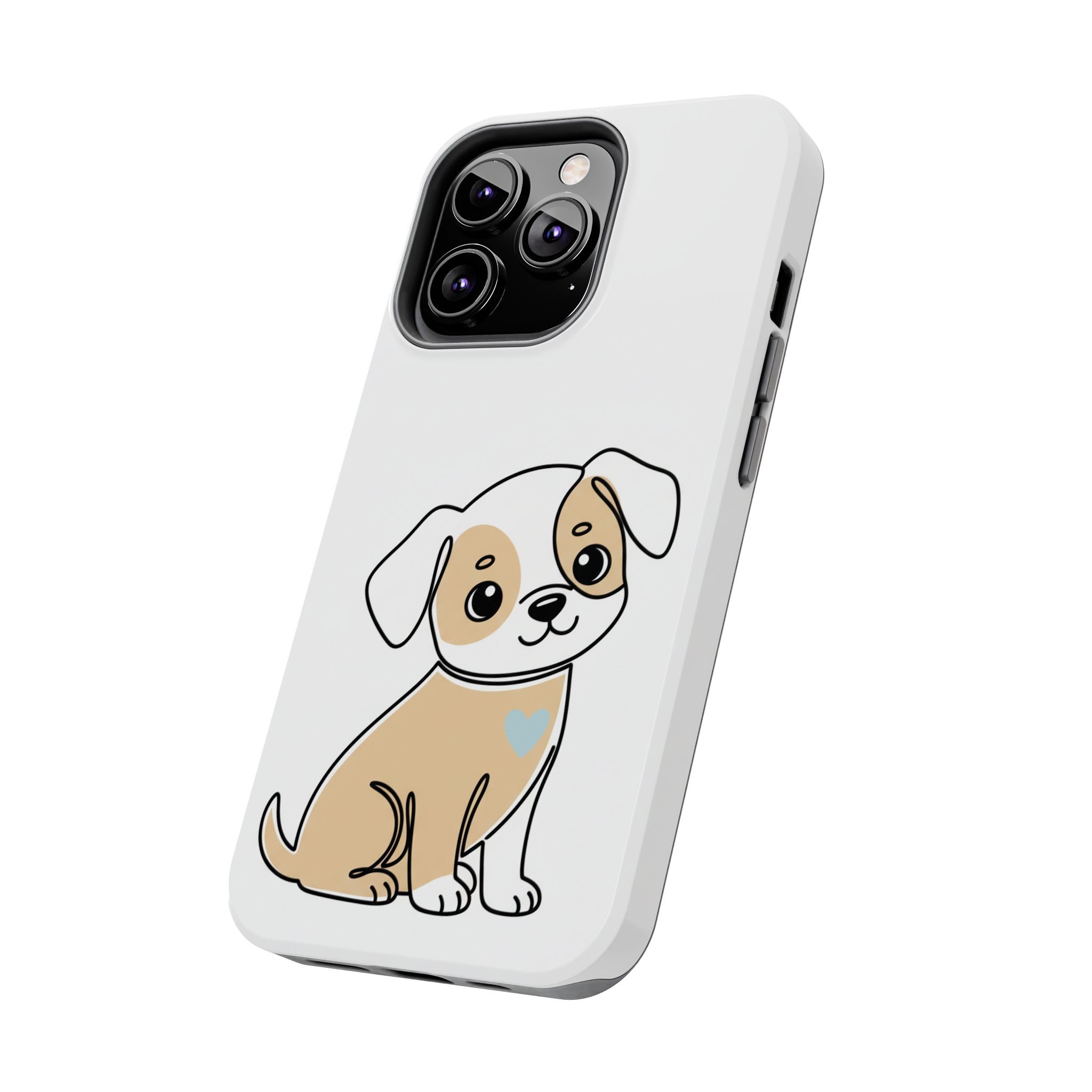 Cute Puppy Tough Phone Case – Cartoon Dog Protective Phone Cover