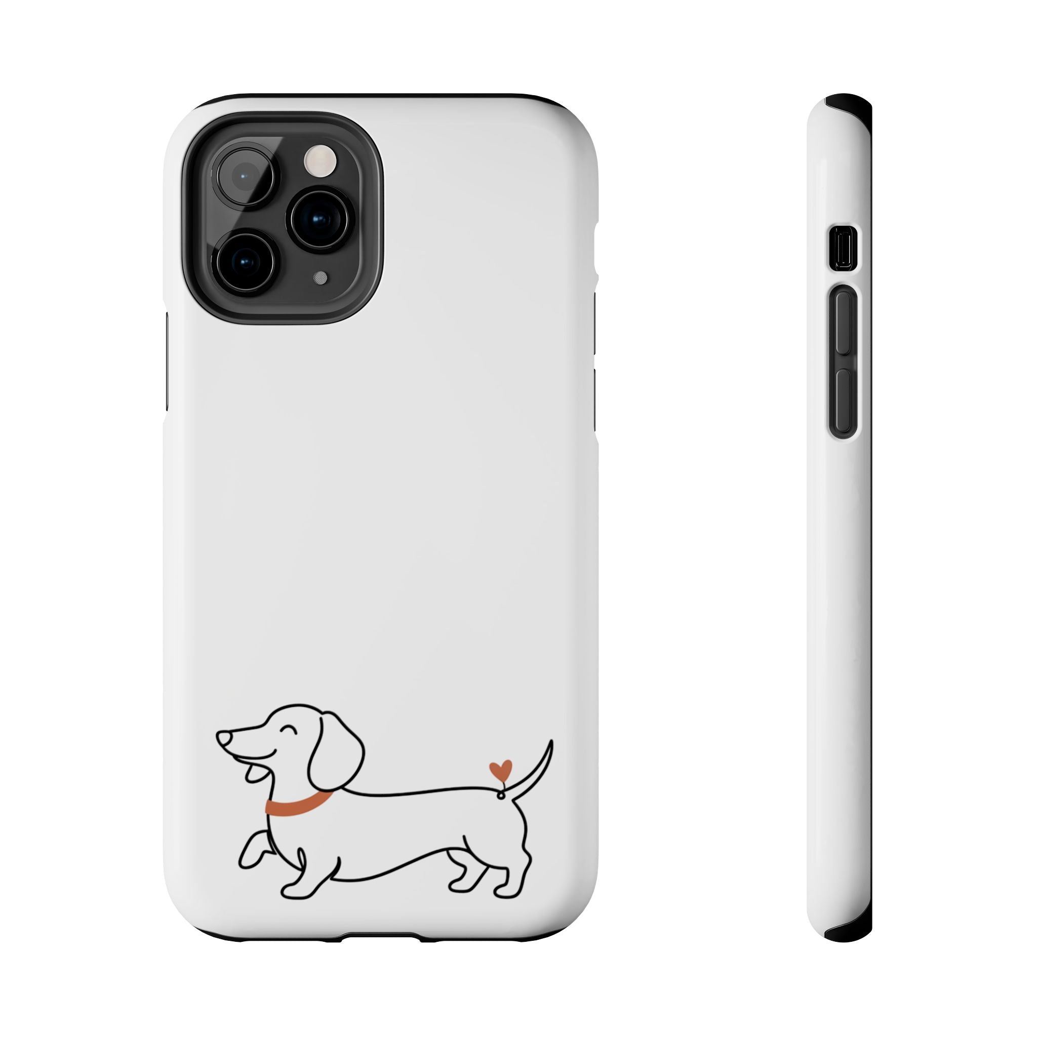 Dachshund Heart Tough Phone Case – Cute Wiener Dog Protective Phone Cover