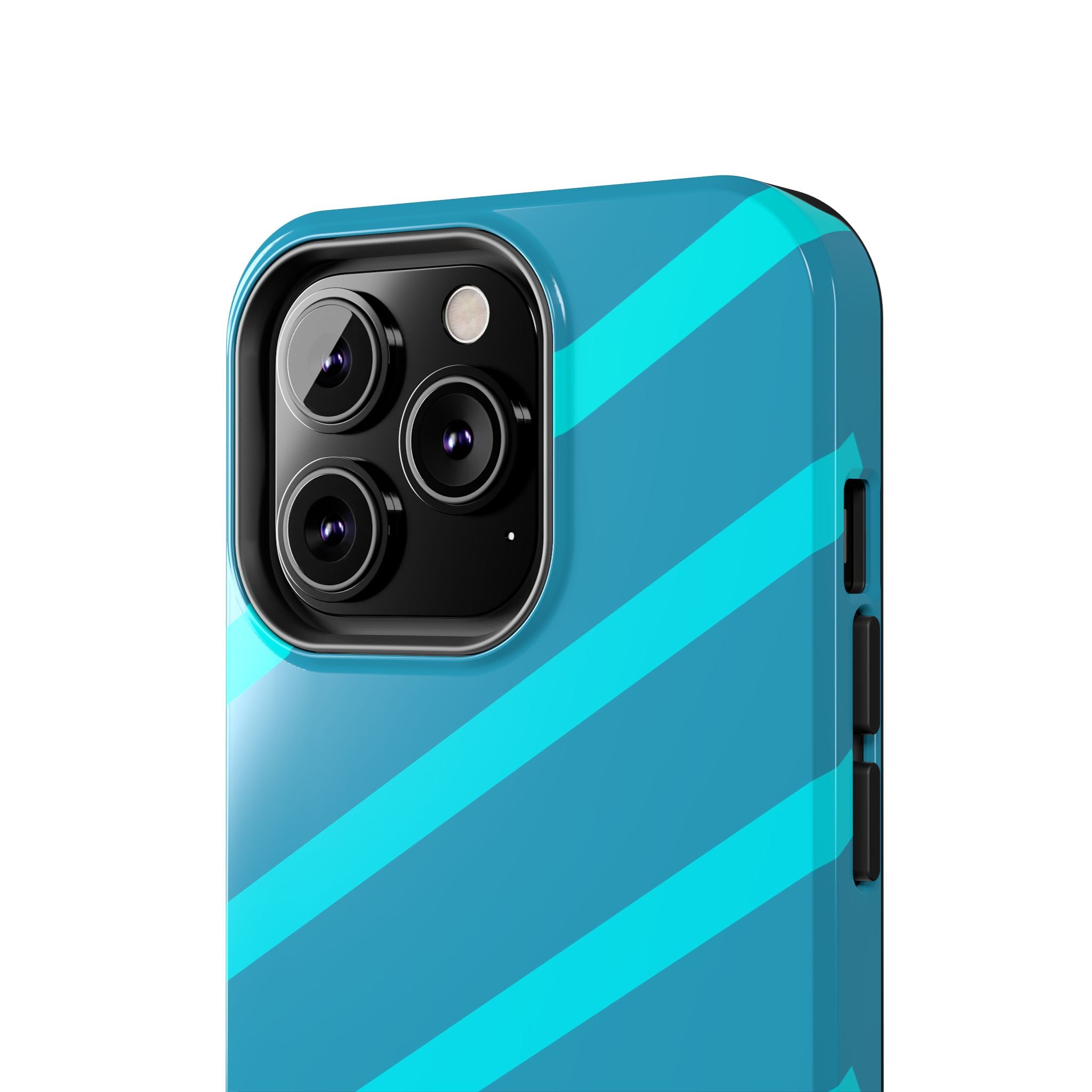 Tough Phone Case — Blue Diagonal Stripe Shockproof Cover