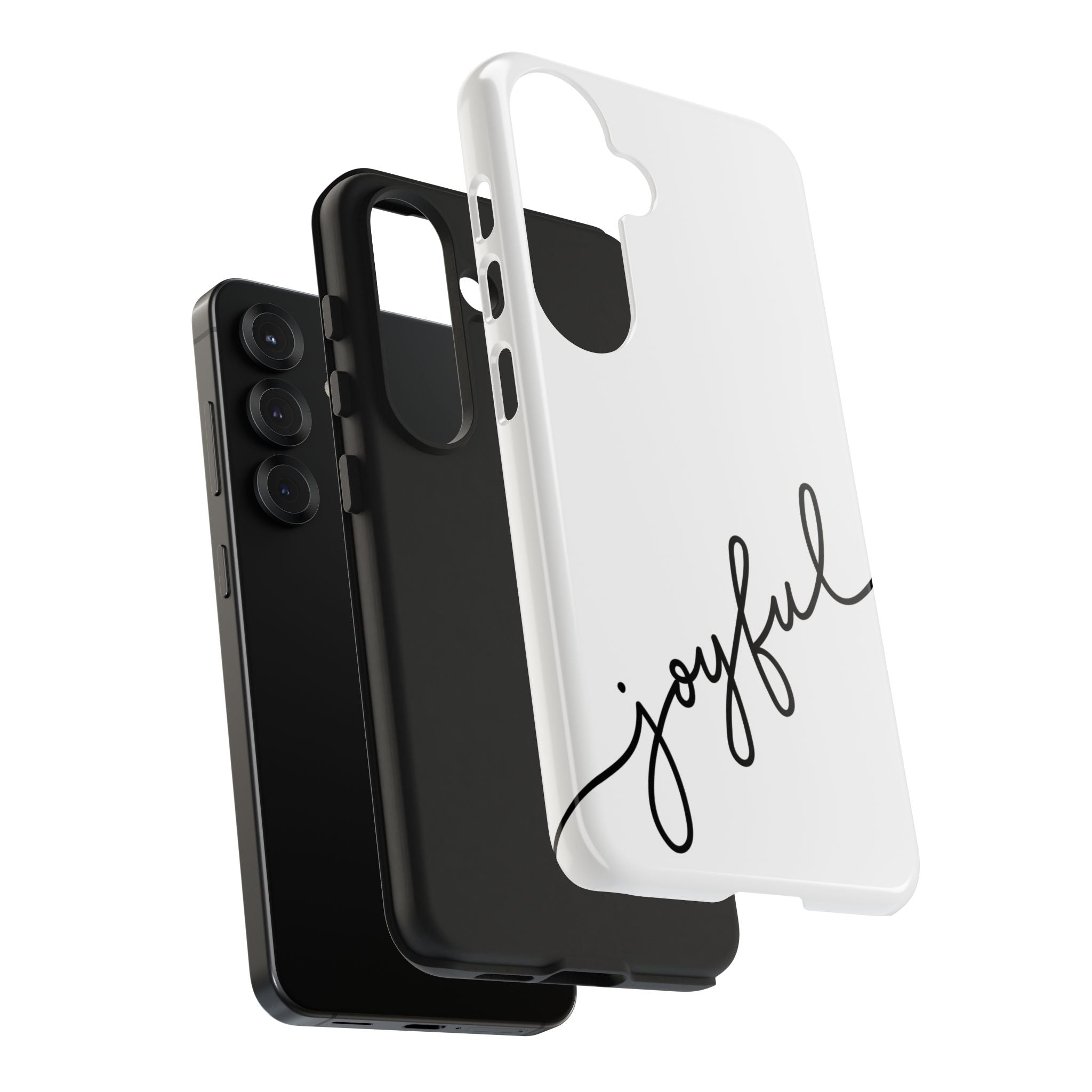 Joyful Tough Phone Case — Minimal Script Protective Phone Cover