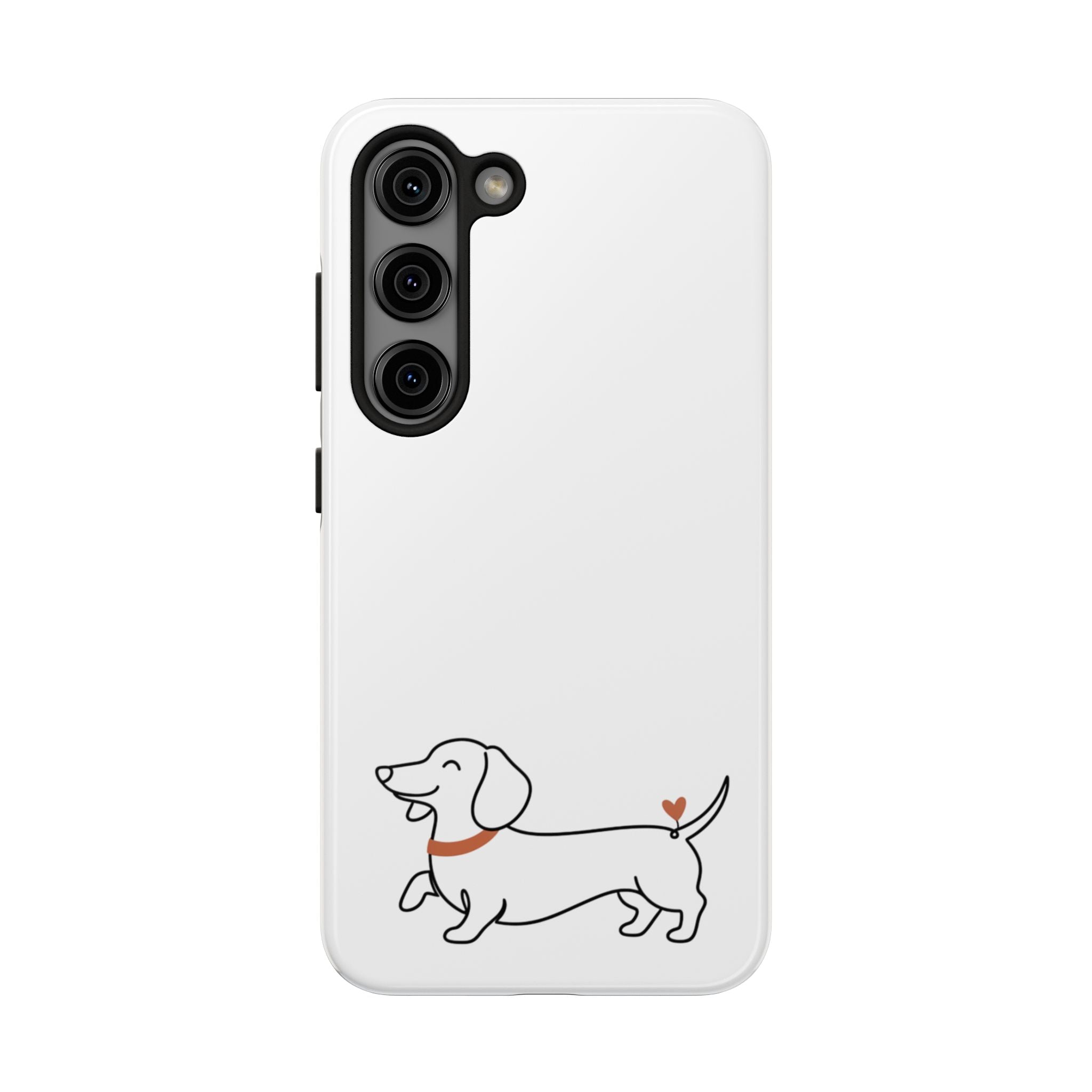 Dachshund Heart Tough Phone Case – Cute Wiener Dog Protective Phone Cover