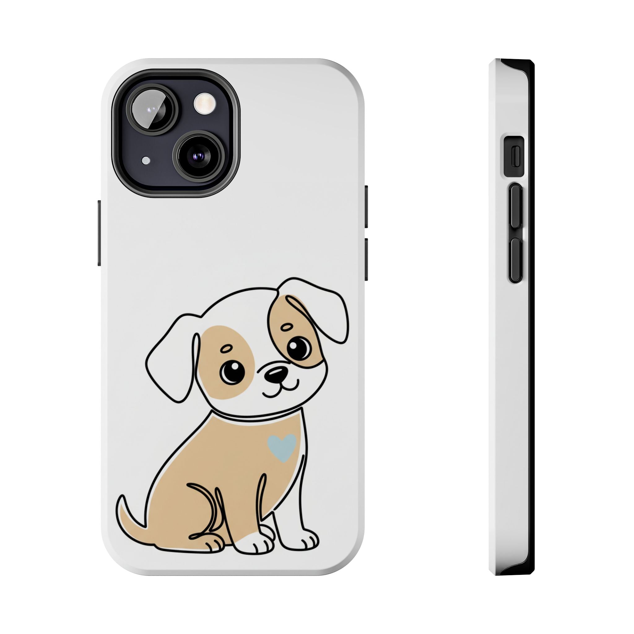 Cute Puppy Tough Phone Case – Cartoon Dog Protective Phone Cover