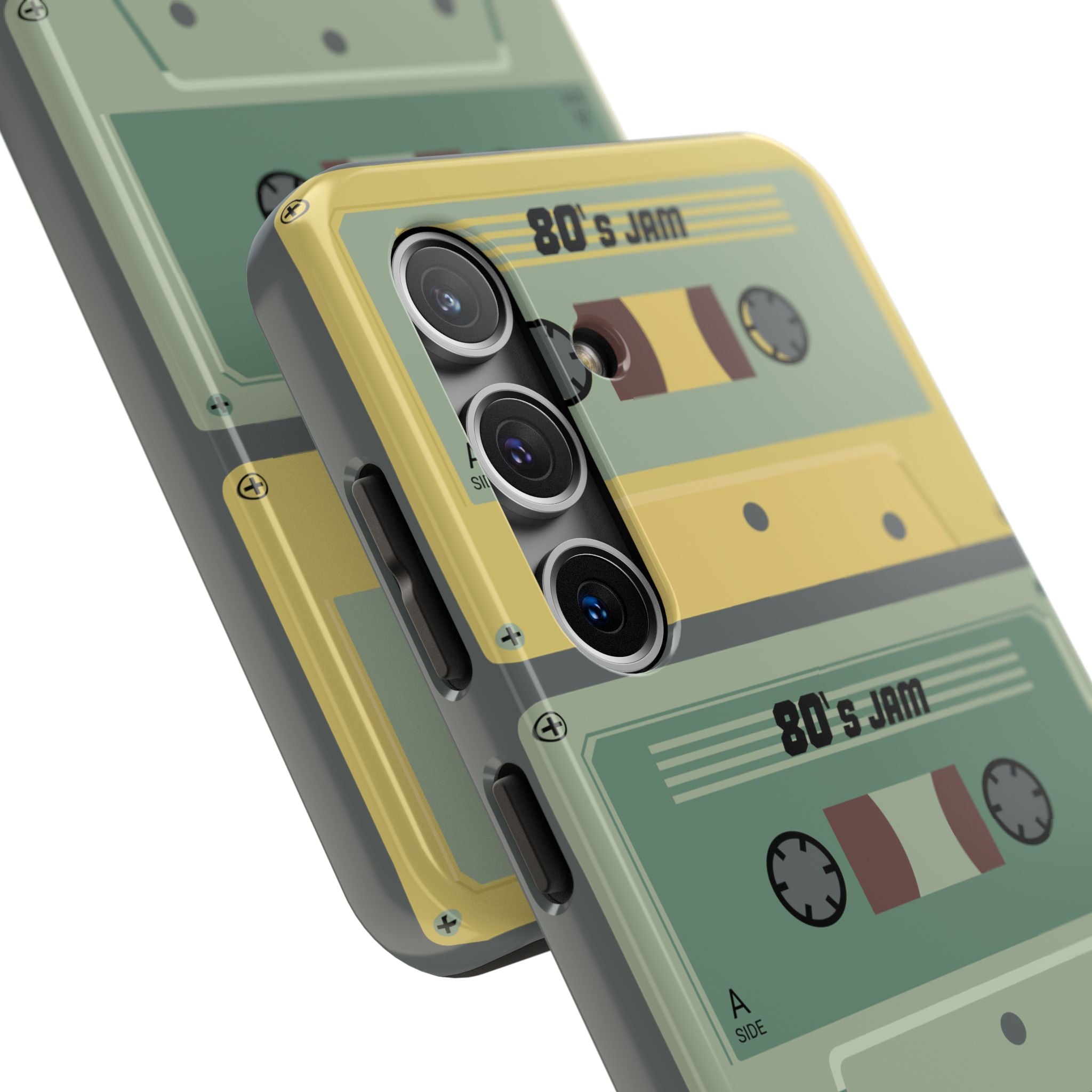 Retro 80s Cassette Tough Phone Case — "80's Jam" Vintage Tape Design
