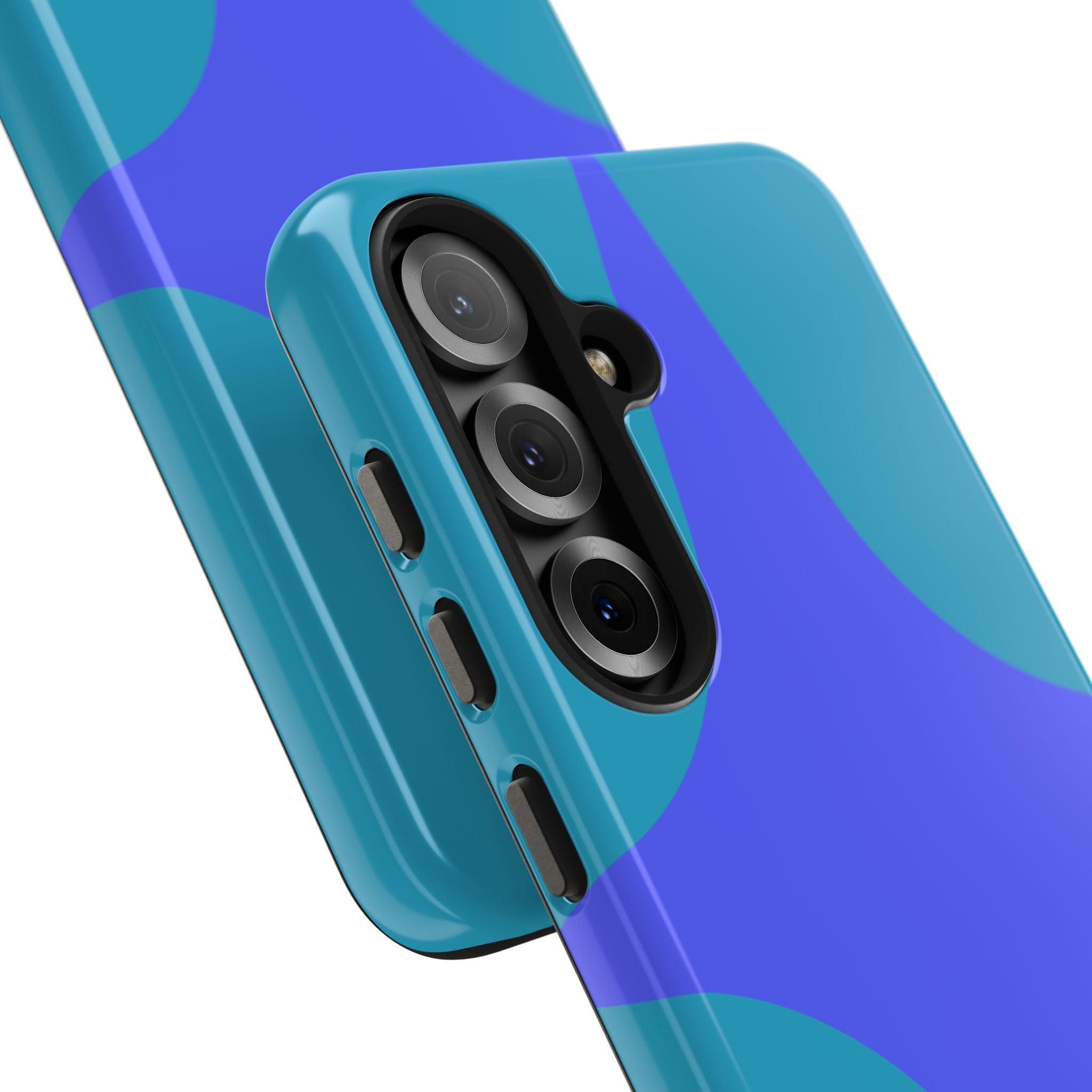 Teal & Indigo Starburst Tough Phone Case — Durable Protective Phone Case