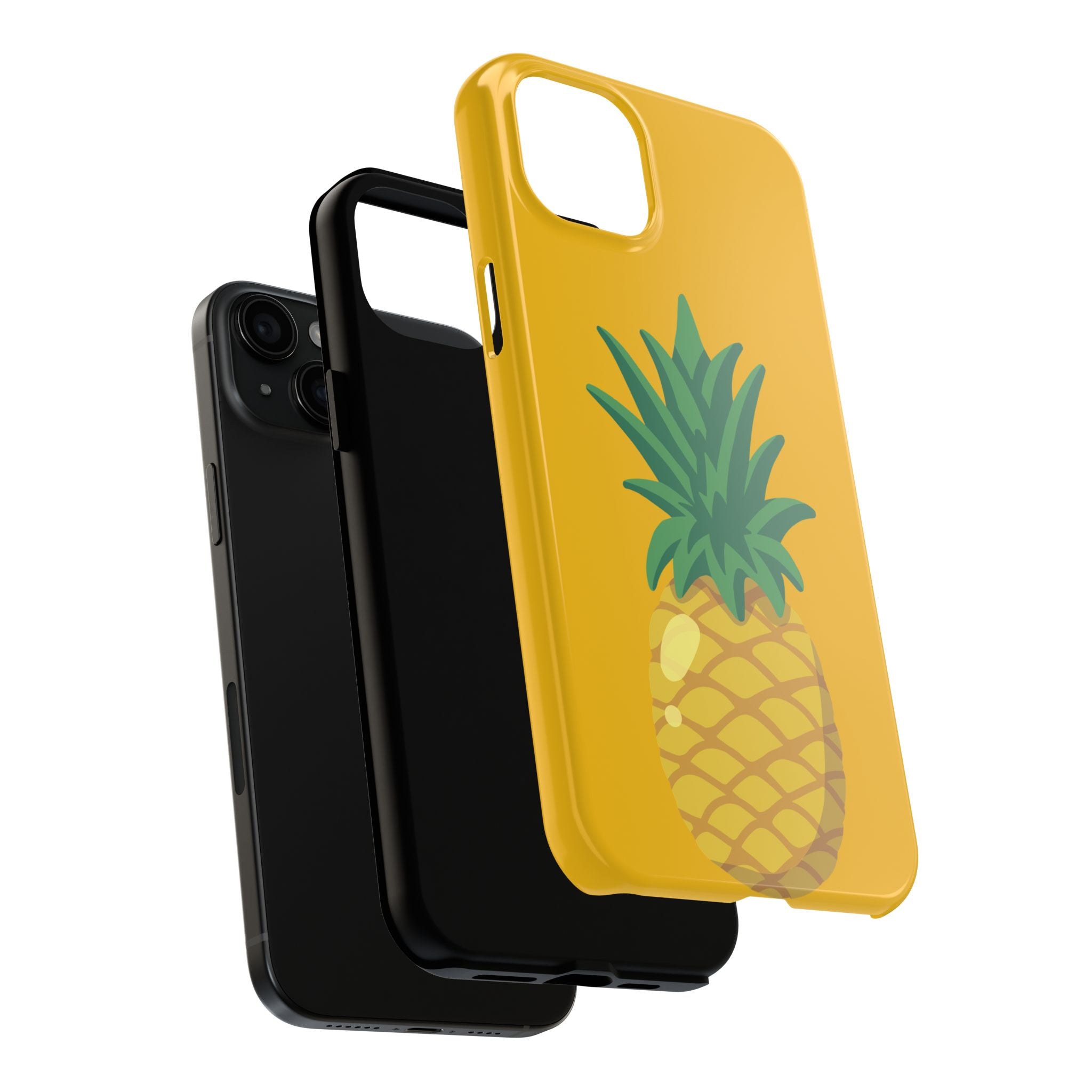 Pineapple Tough Phone Case — Bright Yellow Protective Phone Cover