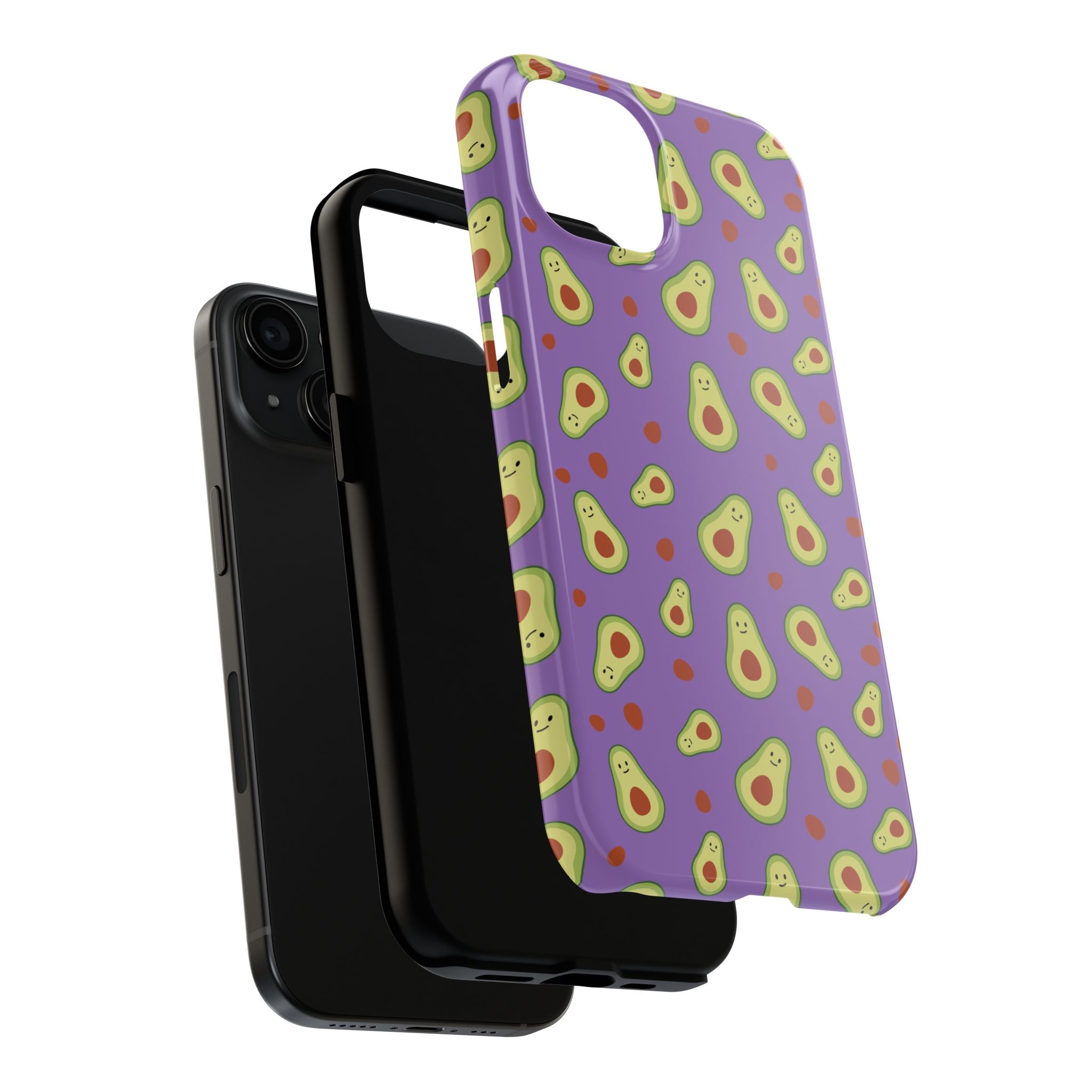Avocado Pattern Tough Phone Case — Cute Purple Avocado Phone Cover
