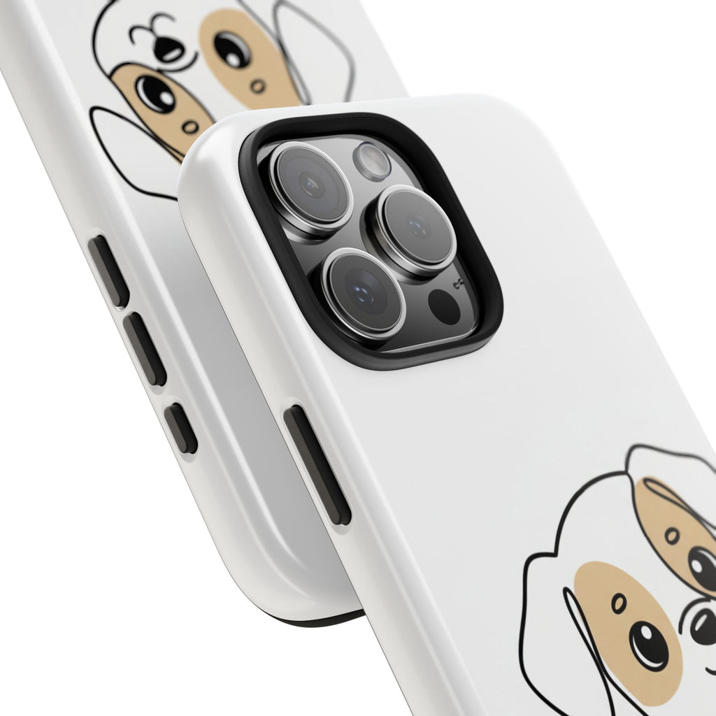 Cute Puppy Tough Phone Case – Cartoon Dog Protective Phone Cover