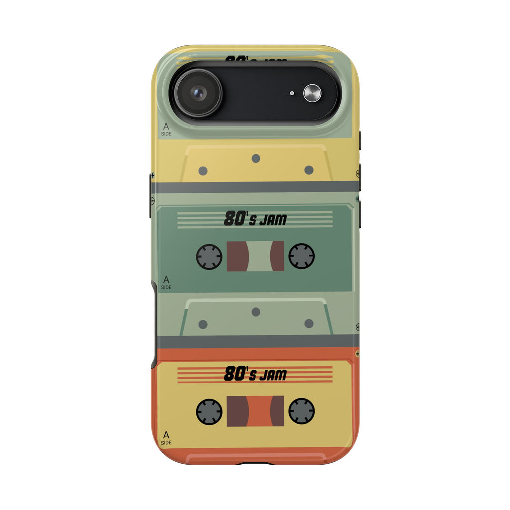 Retro 80s Cassette Tough Phone Case — "80's Jam" Vintage Tape Design