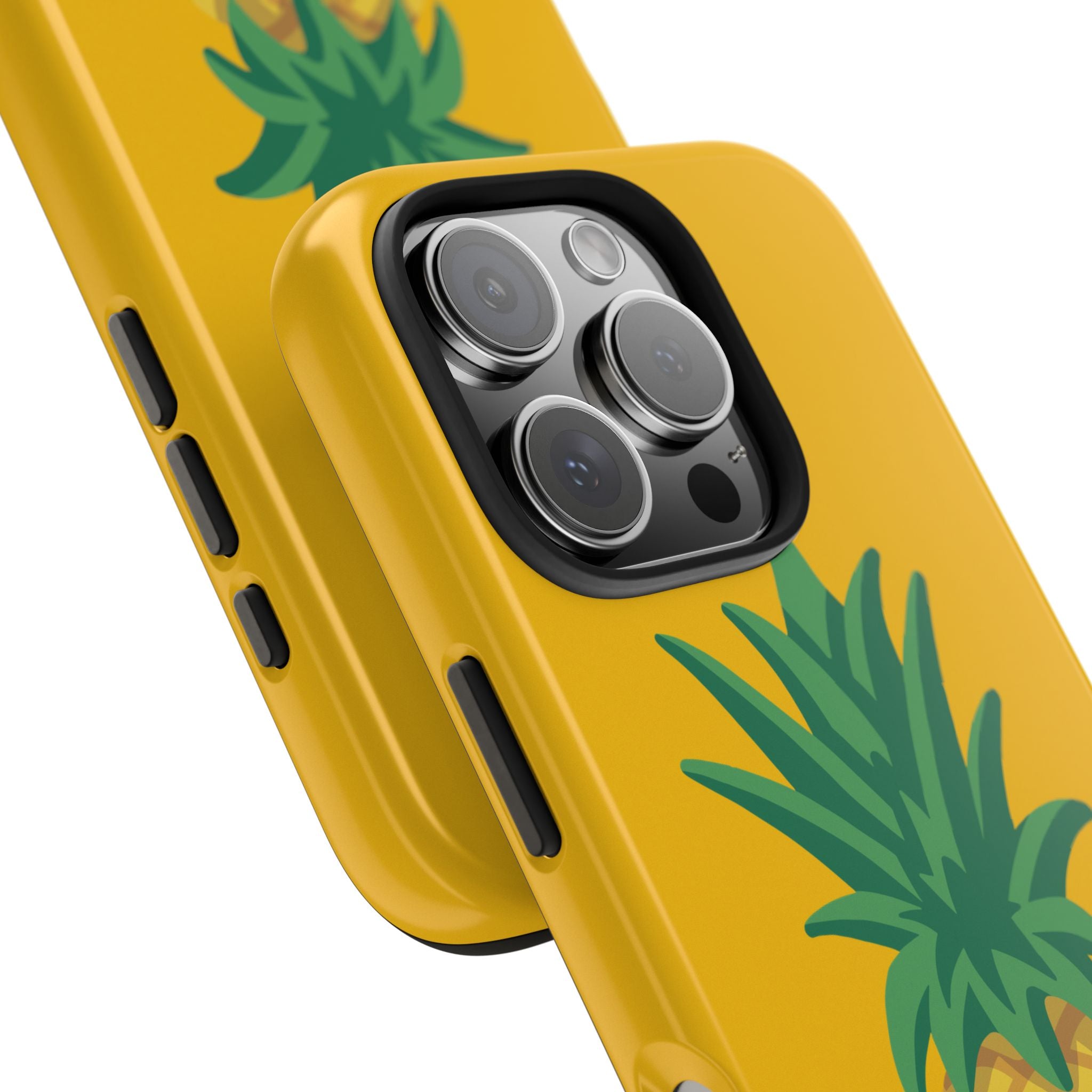 Pineapple Tough Phone Case — Bright Yellow Protective Phone Cover