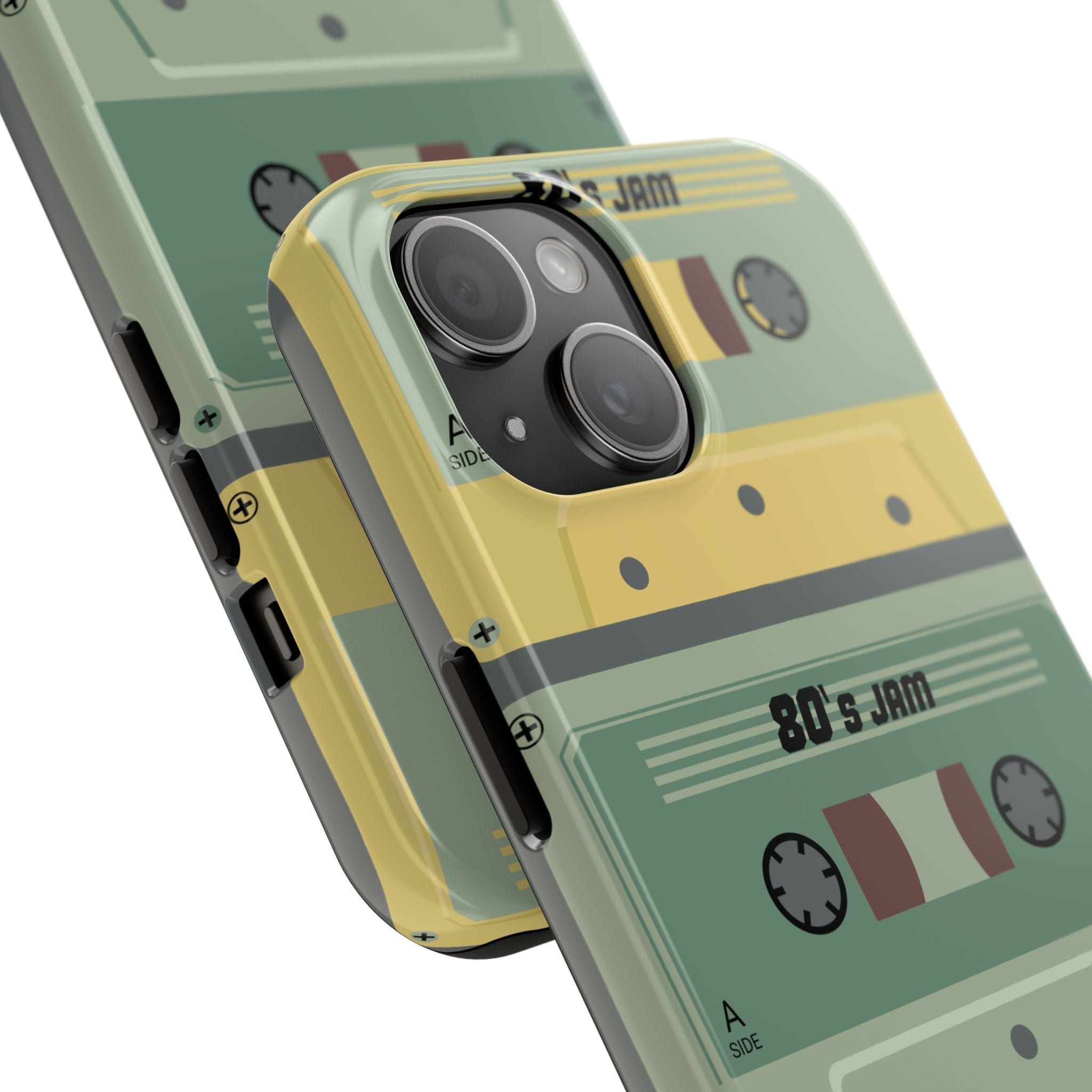 Retro 80s Cassette Tough Phone Case — "80's Jam" Vintage Tape Design