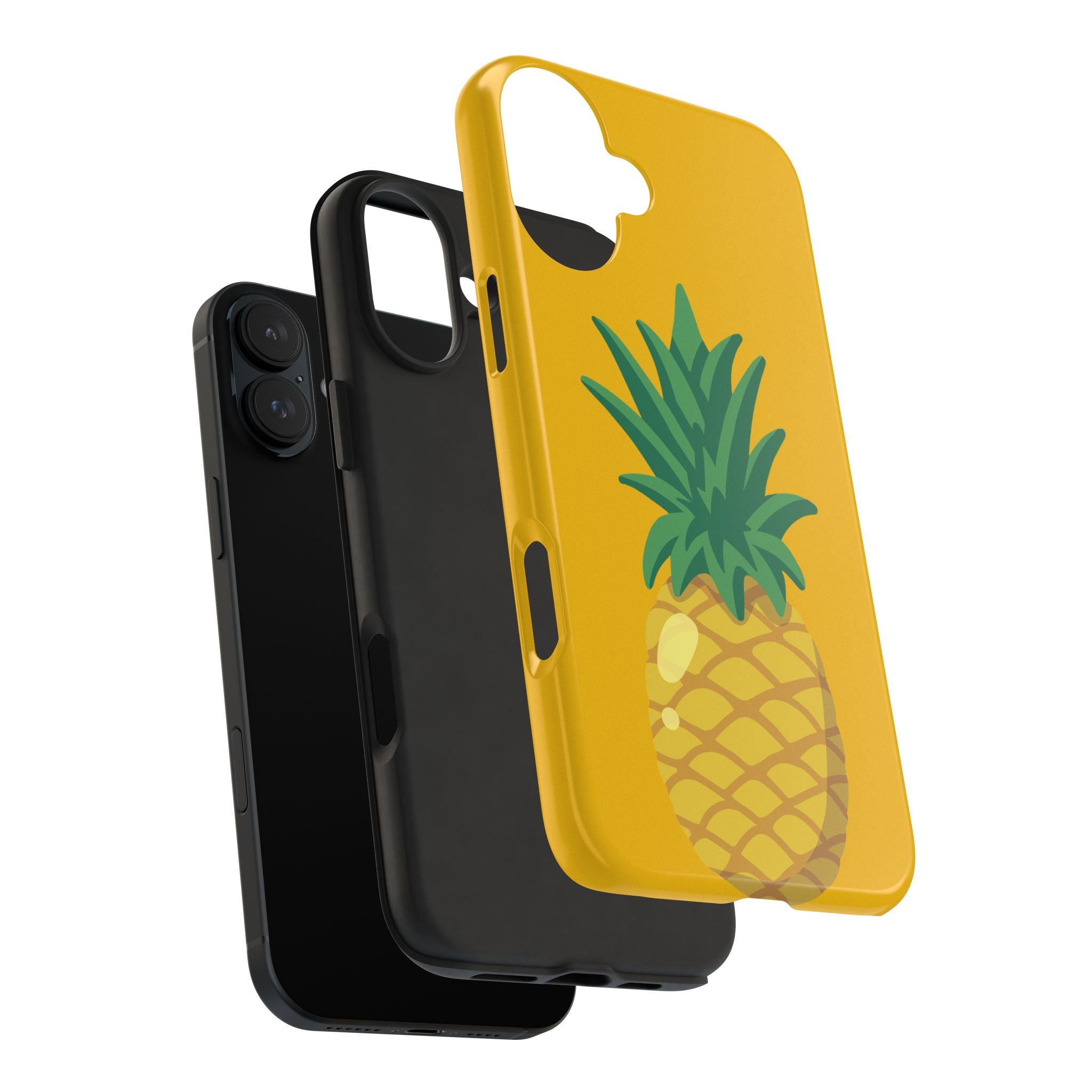 Pineapple Tough Phone Case — Bright Yellow Protective Phone Cover